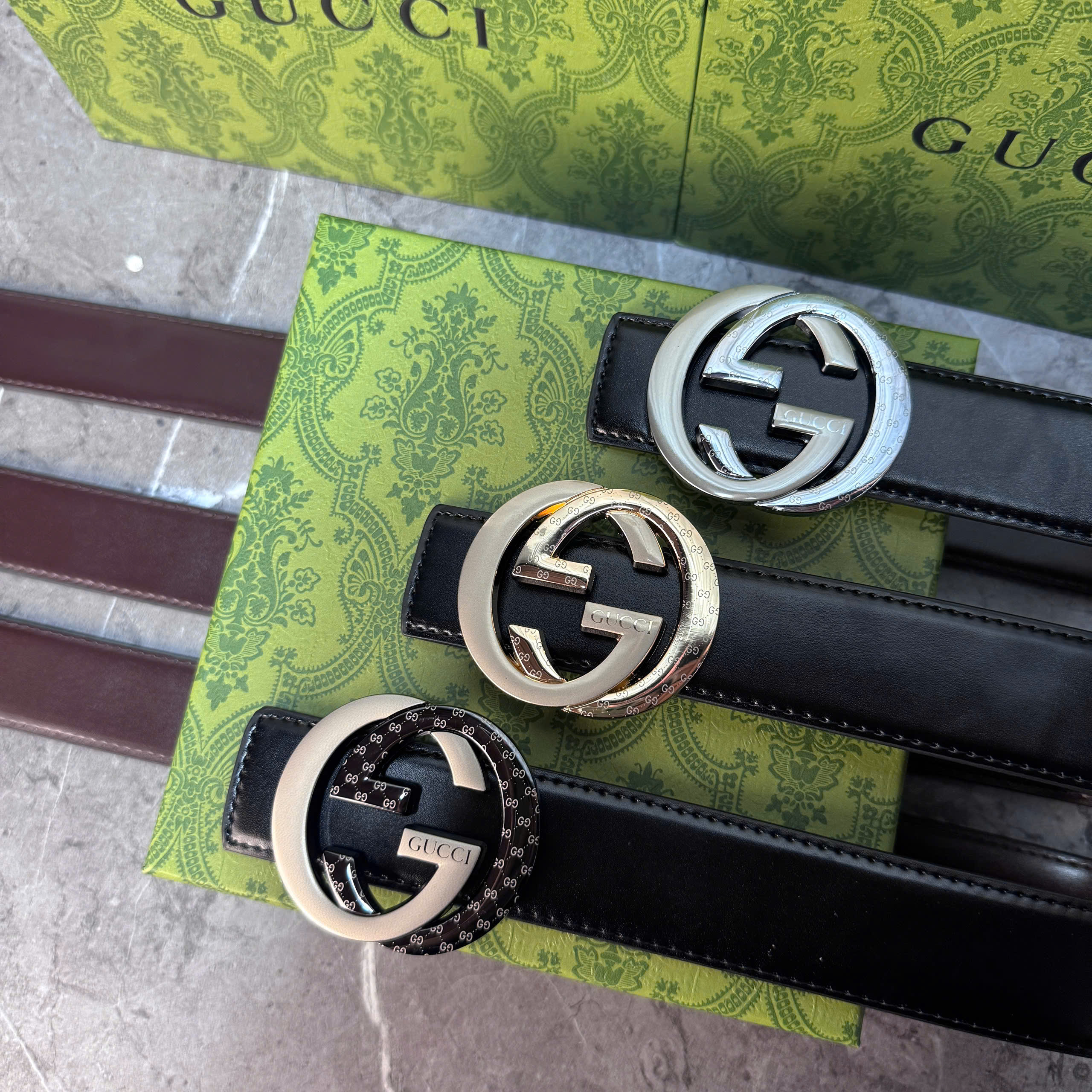 Thắt lưng Gucci Signature Double G Buckle cao cấp