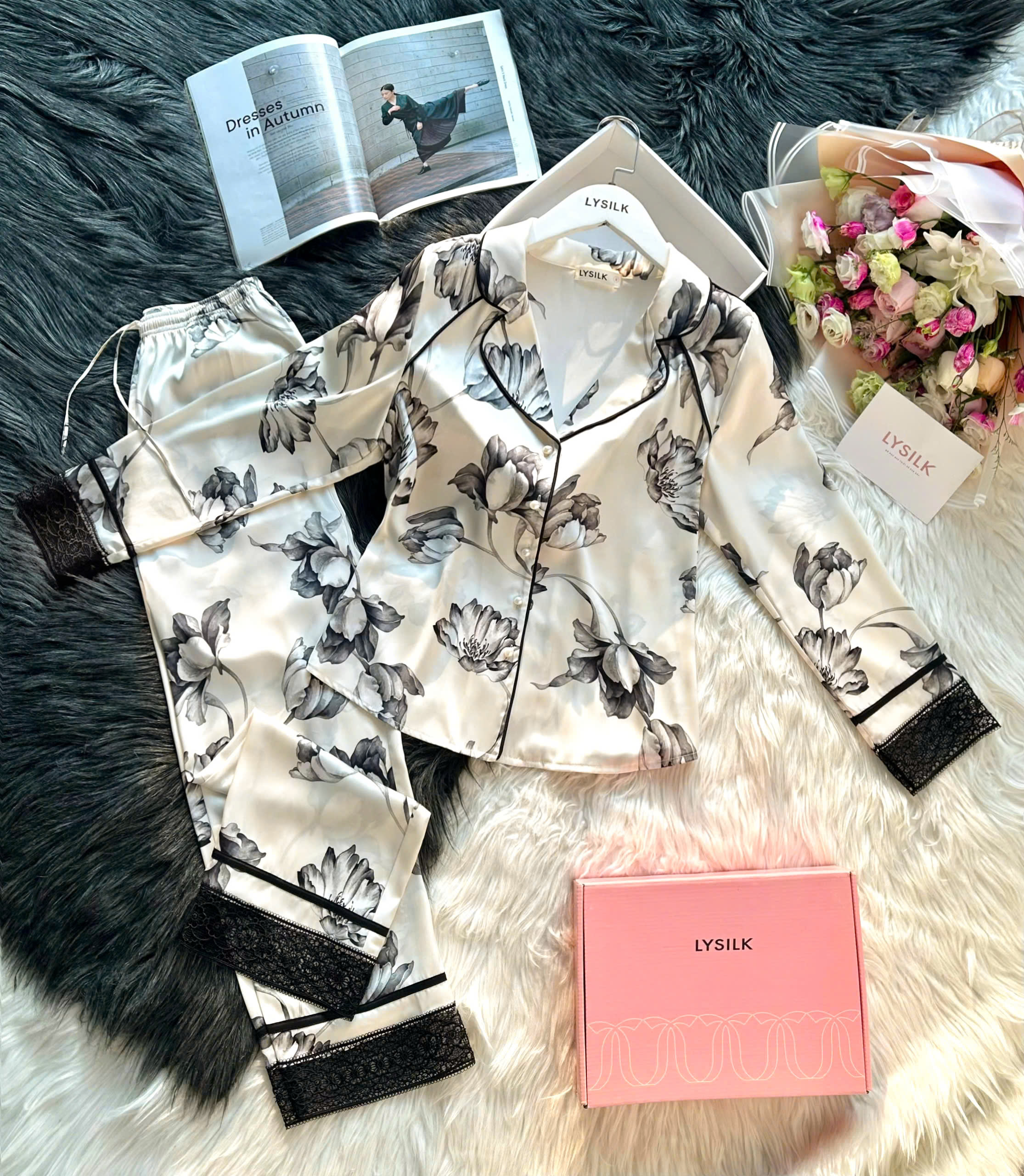 Bộ lụa áo dài tay, quần dài BN554_thumbnail_5