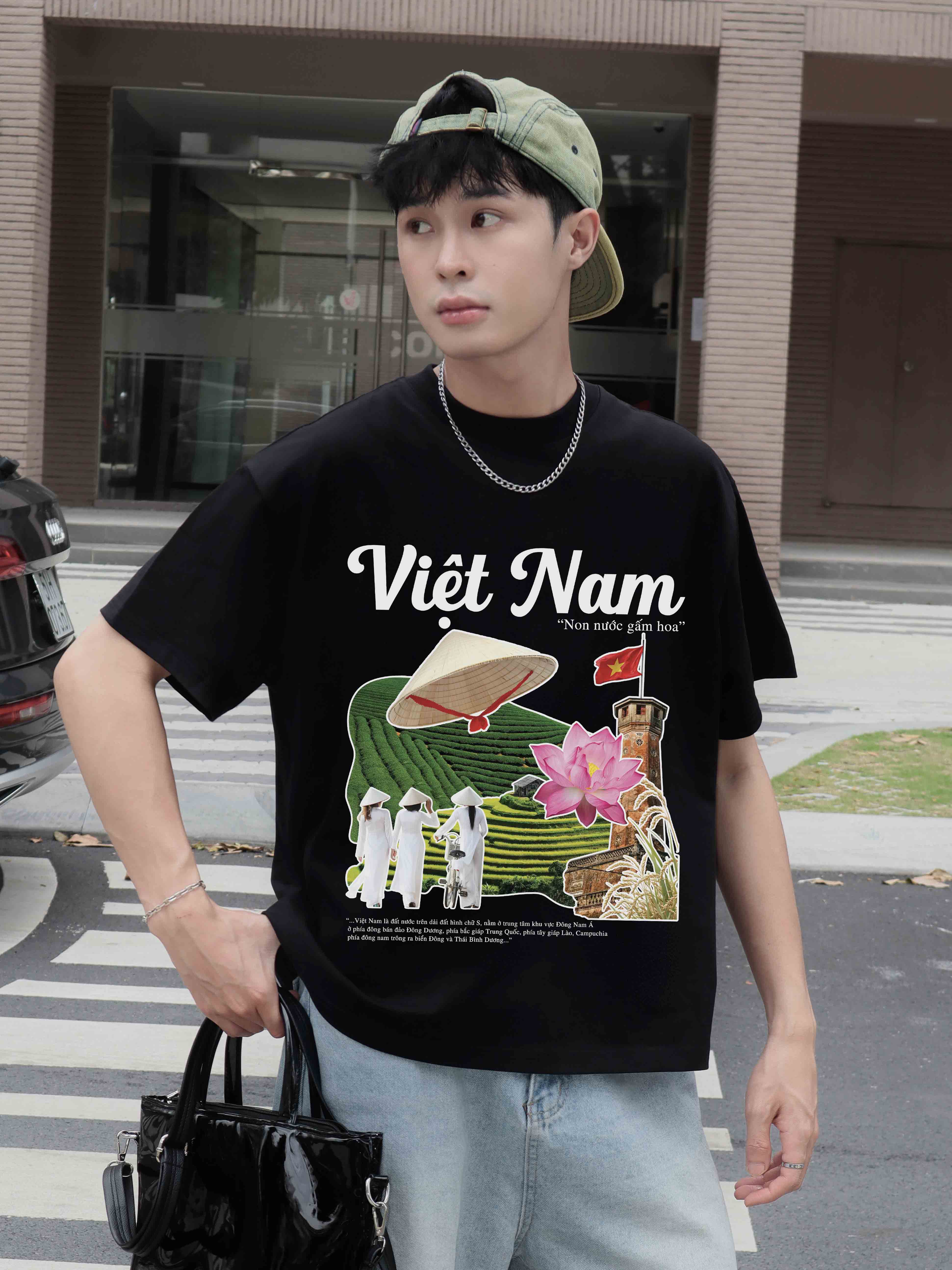Áo phông local brand Việt Nam tôi yêu form boxy 2179 Miucho Club vải cotton 2c 250gsm cổ tròn in mix_thumbnail_2