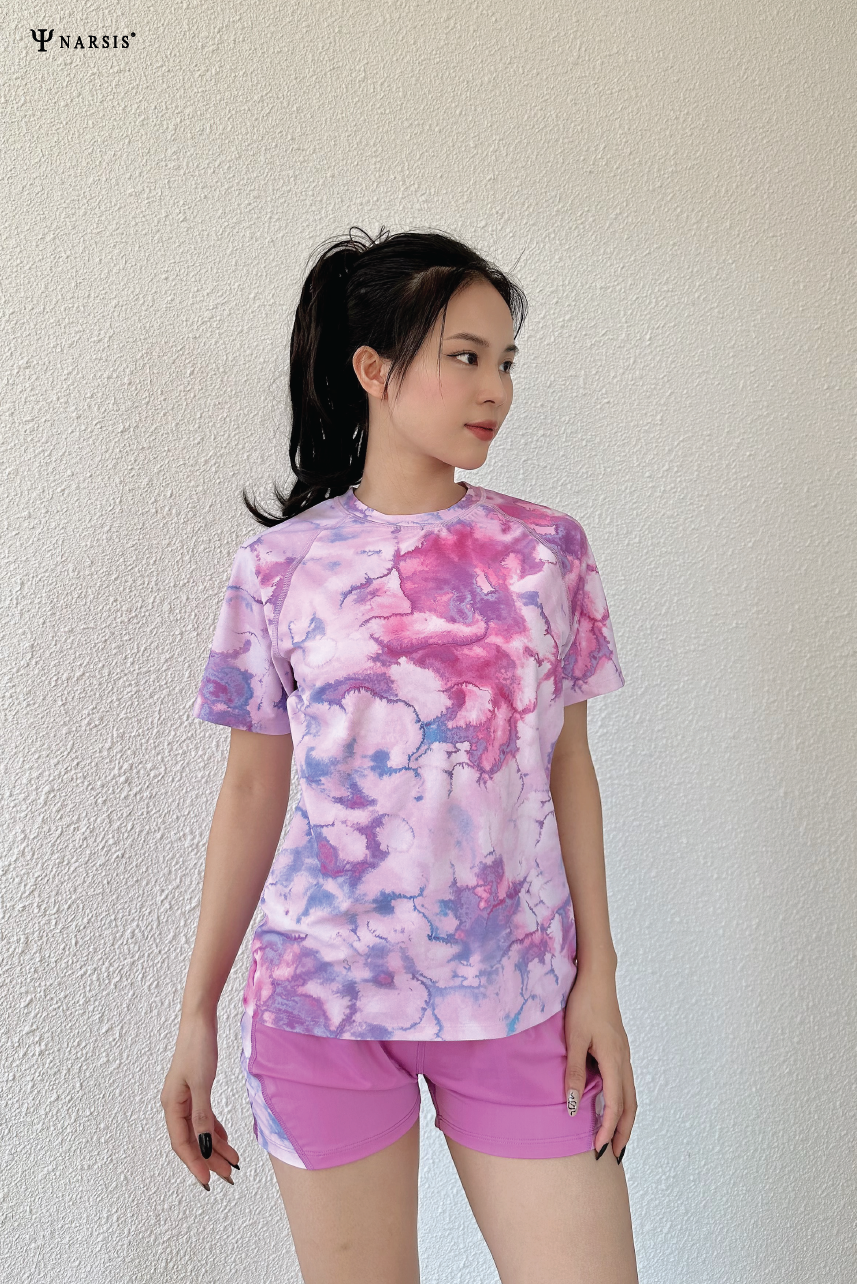 SET BỘ BƠI NỮ KÍN ĐÁO CÓ LÓT NGỰC MÀU TÍM VẢI PE CO GIÃN 4 CHIỀU A23004 NARSIS CHẤT LIỆU THOÁNG M..._thumbnail_9