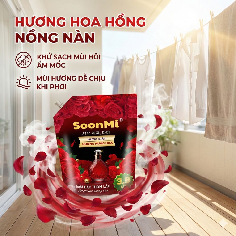 1 Thùng 3 Túi nước giặt hương nước hoa Soonmi 3.8L_thumbnail_10