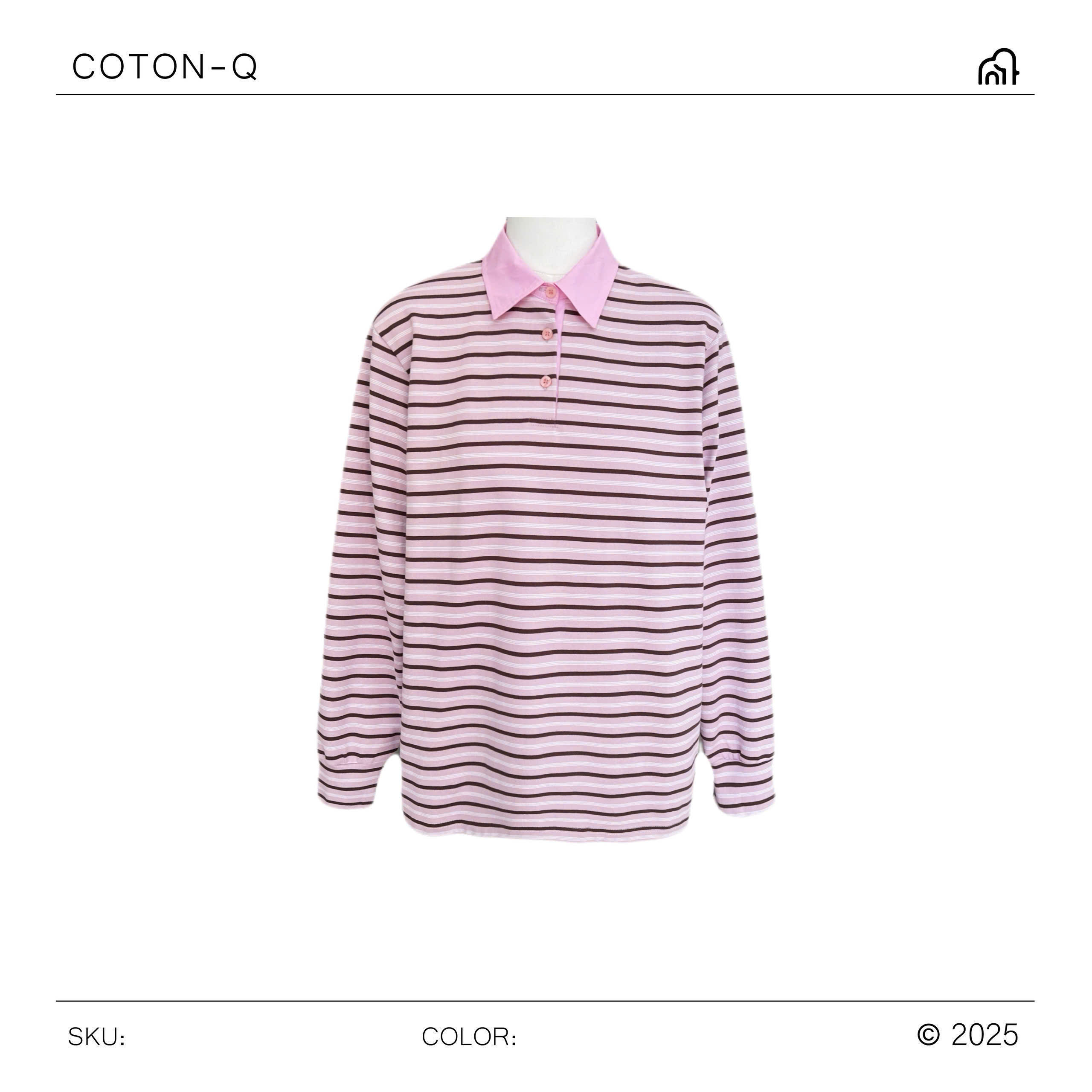 HA757 Áo thun tay dài sọc to ( HỒNG )