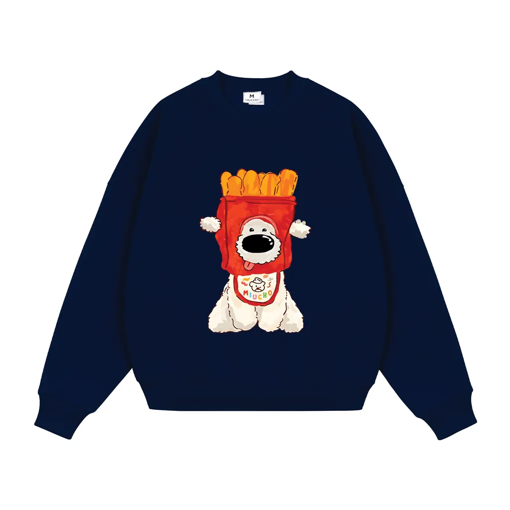 Áo Sweater boxy Miucho nỉ 2 da thoáng mát dày dặn cổ tròn đủ size hình cún in mix 2793_thumbnail_11