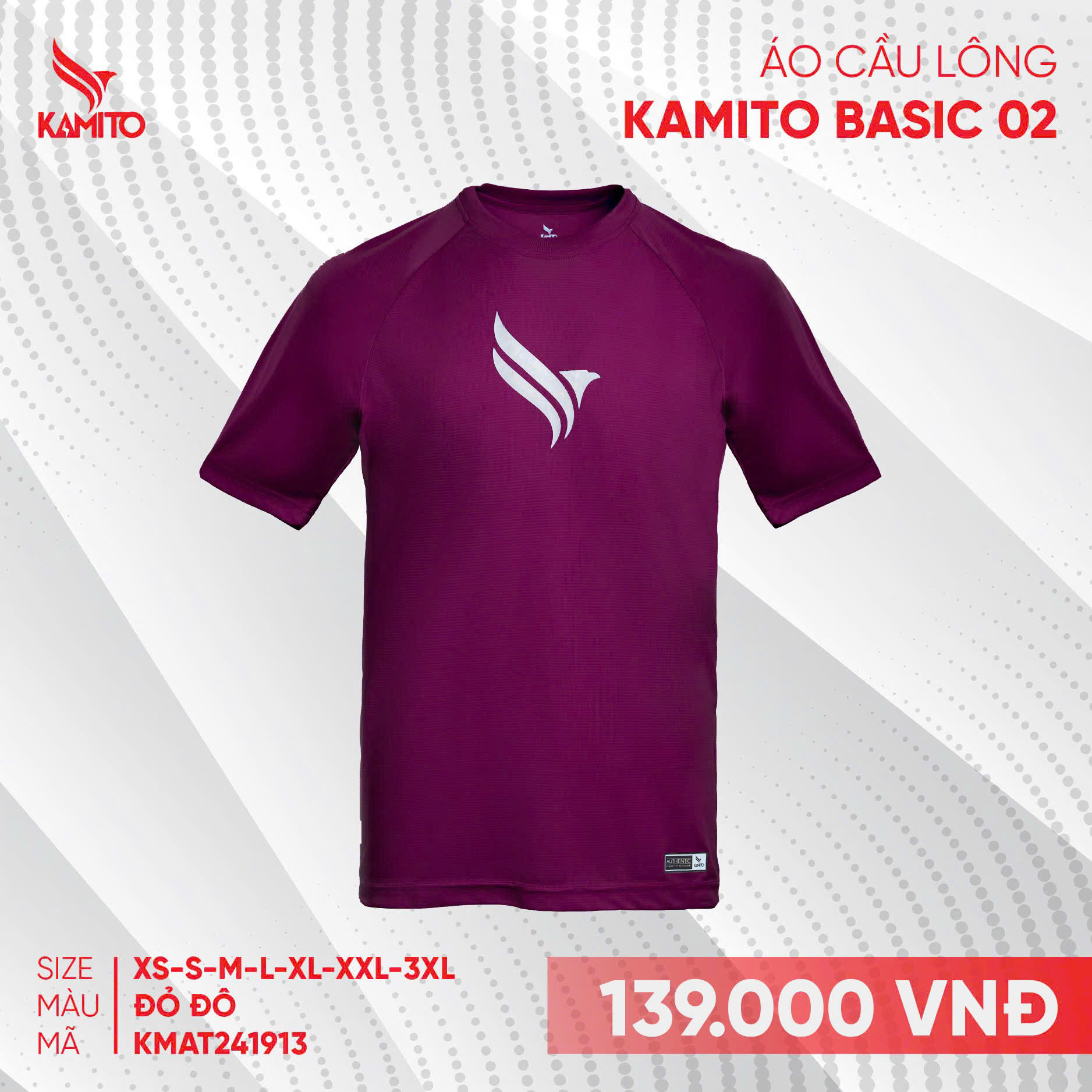 ÁO CẦU LÔNG KAMITO BASIC 02