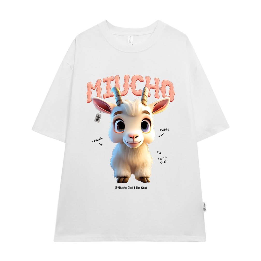 Áo thun form rộng 12 con giáp tuổi Mùi ATD1239 Miucho tay ngắn cổ tròn in mix_thumbnail_0