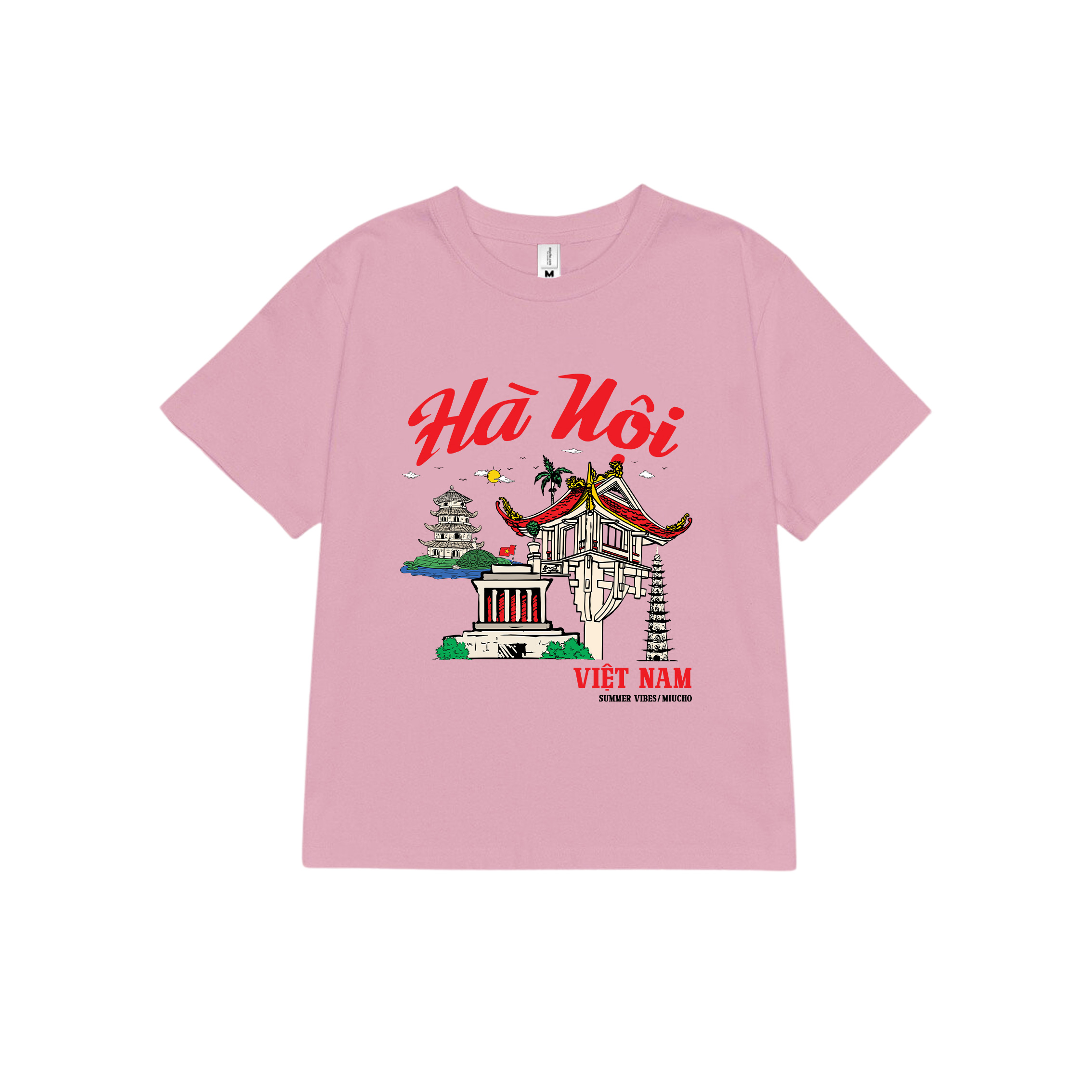 Áo thun baby tee form ôm xinh xắn ABD1277 Miucho tay ngắn cổ tròn in hình Hà Nội_thumbnail_8