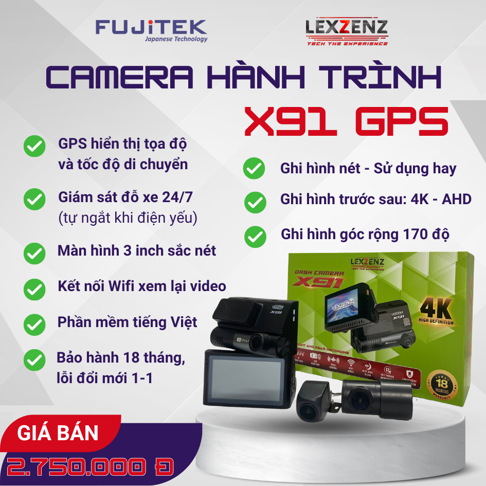 Camera hành trình Lexzenz X91 GPS