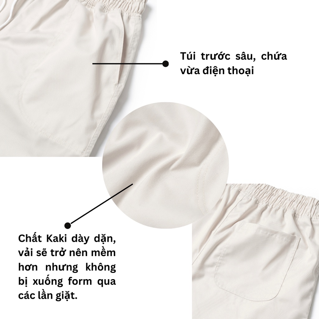 Quần Shorts Khaki Nam mặc nhà, Style Hàn Quốc | Soft Khaki Shorts [Regular Fit S23]_thumbnail_6