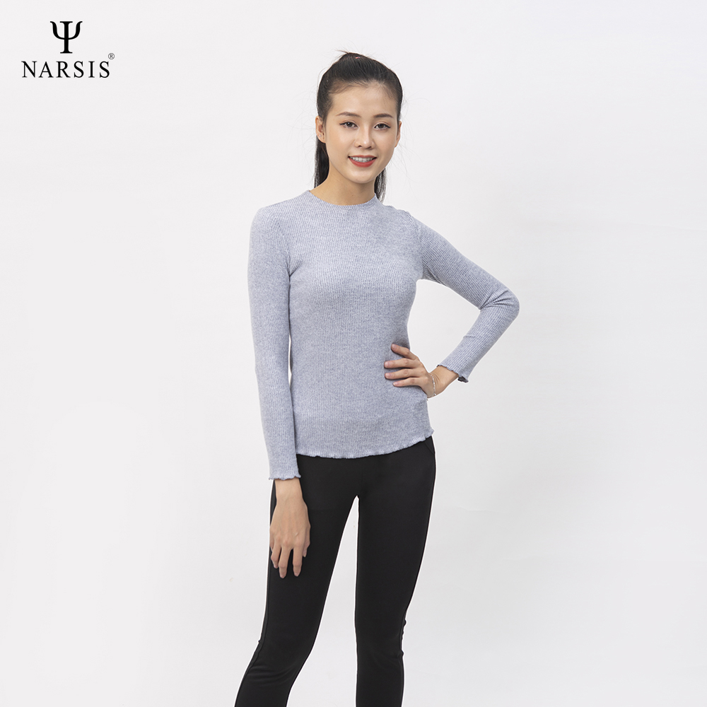 ÁO THU ĐÔNG NỮ L0076 NARSIS VẢI LEN COTTON ẤM ÁP, THOÁNG MÁT, GIỮ ẤM TỐT, MỀM MẠI_thumbnail_3