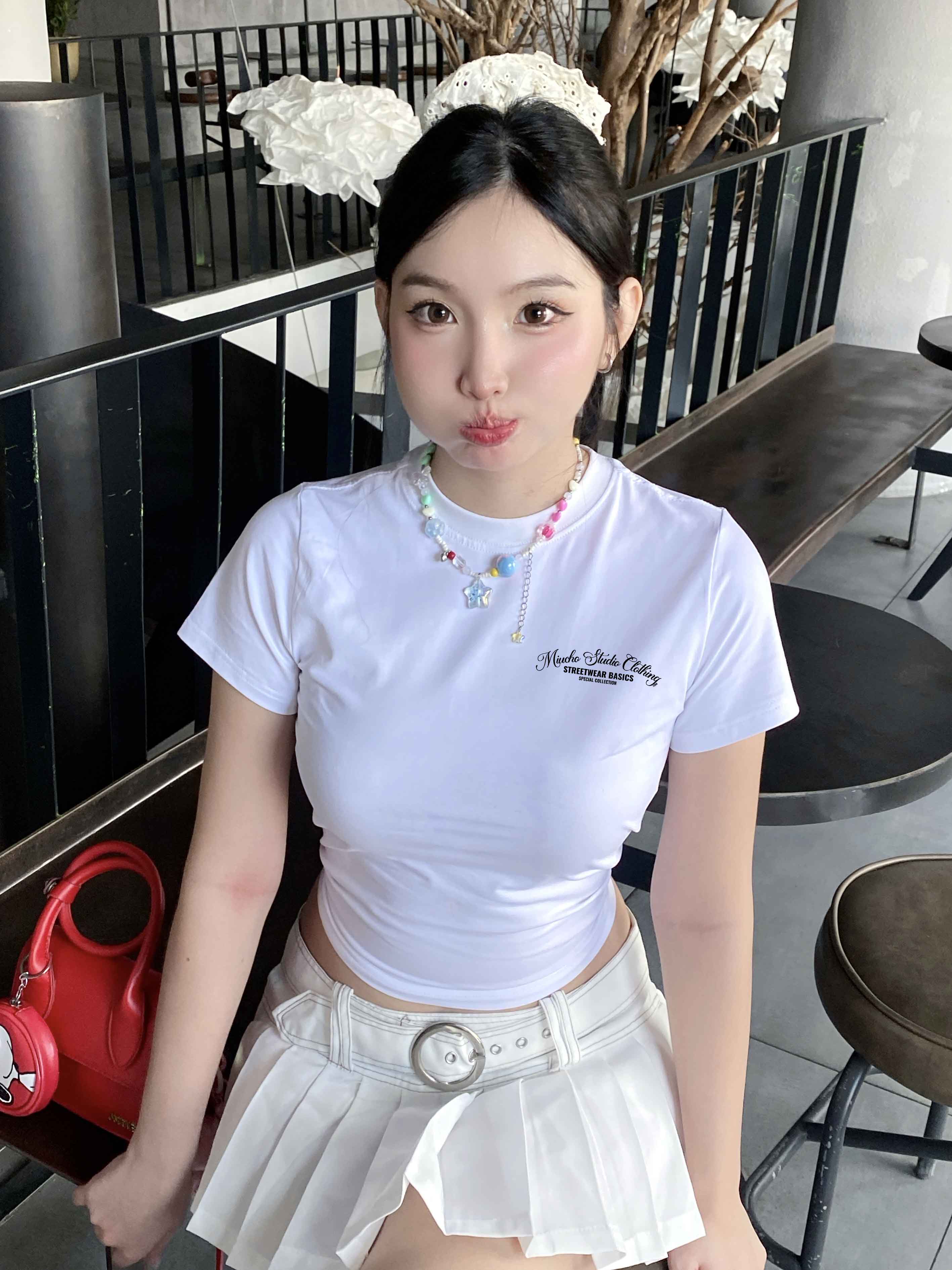 Áo baby tee ôm chất vải cotton co giãn 4 chiều thoáng mát ABD1694 Miucho in basic_thumbnail_2