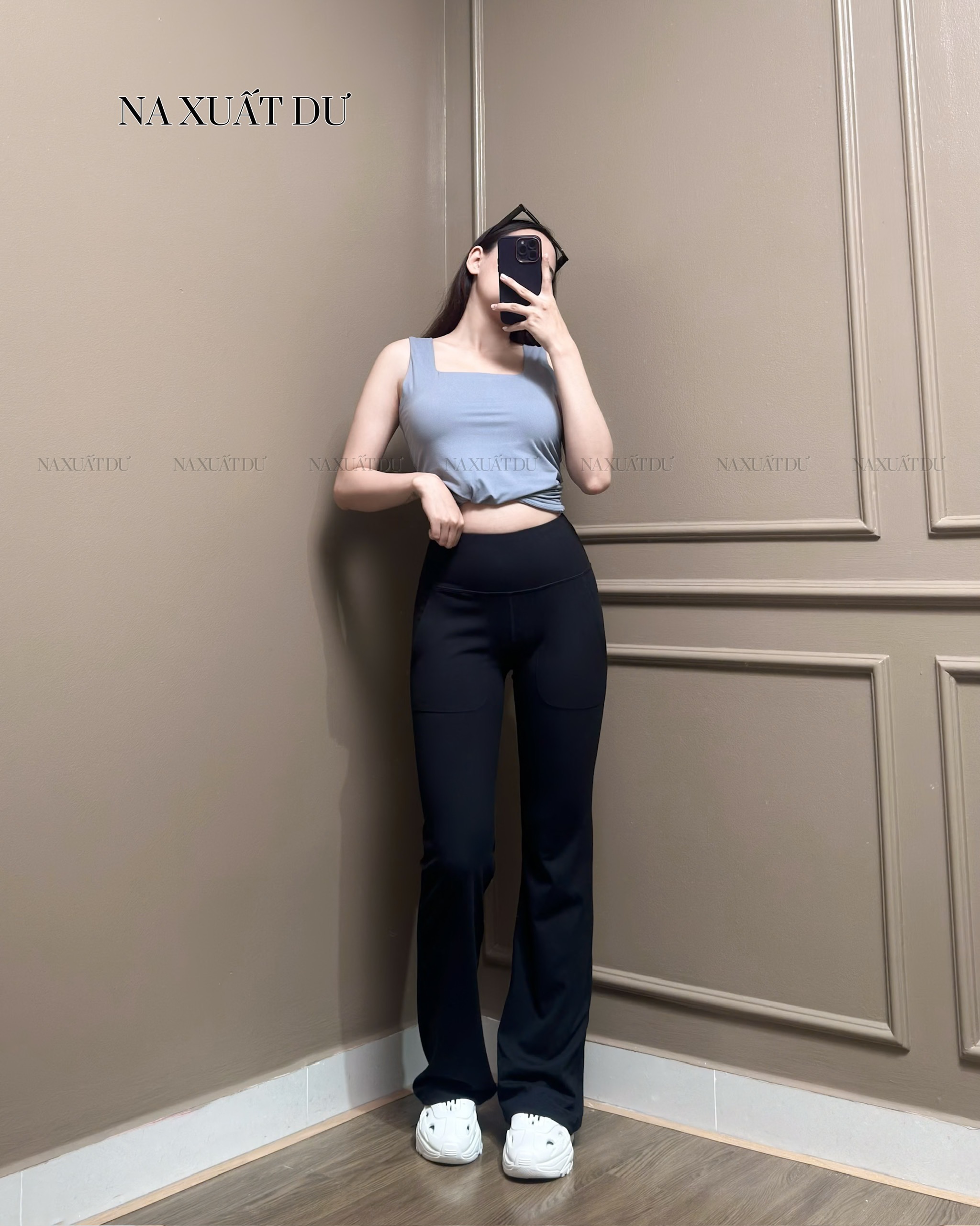 Quần dài legging loe nữ 