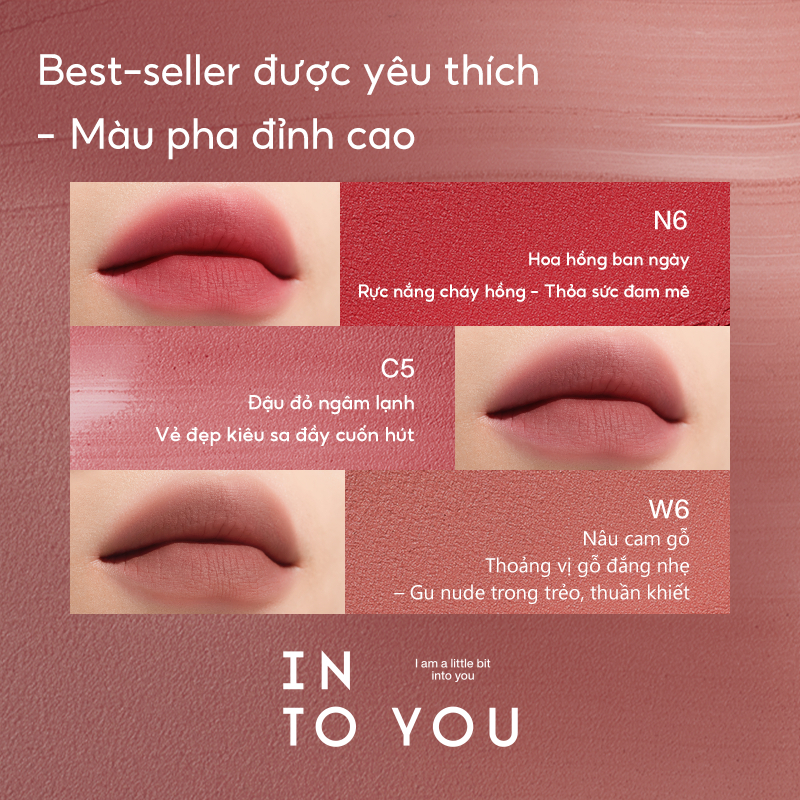 [INTO YOU] Son kem lì Into You Customized Airy Lip Mud 1.8g