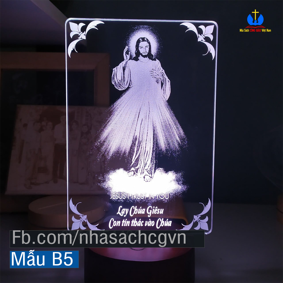 Đèn 3D Lòng Thương Xót Chúa B5