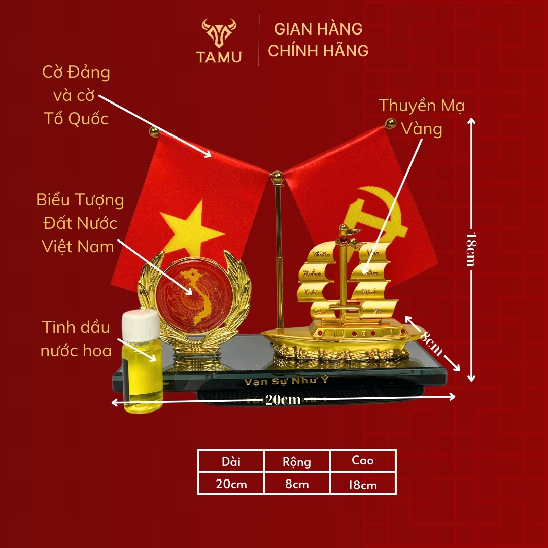 Mô Hình Thuyền Vàng Cờ Tổ Quốc Cờ Đảng_thumbnail_11