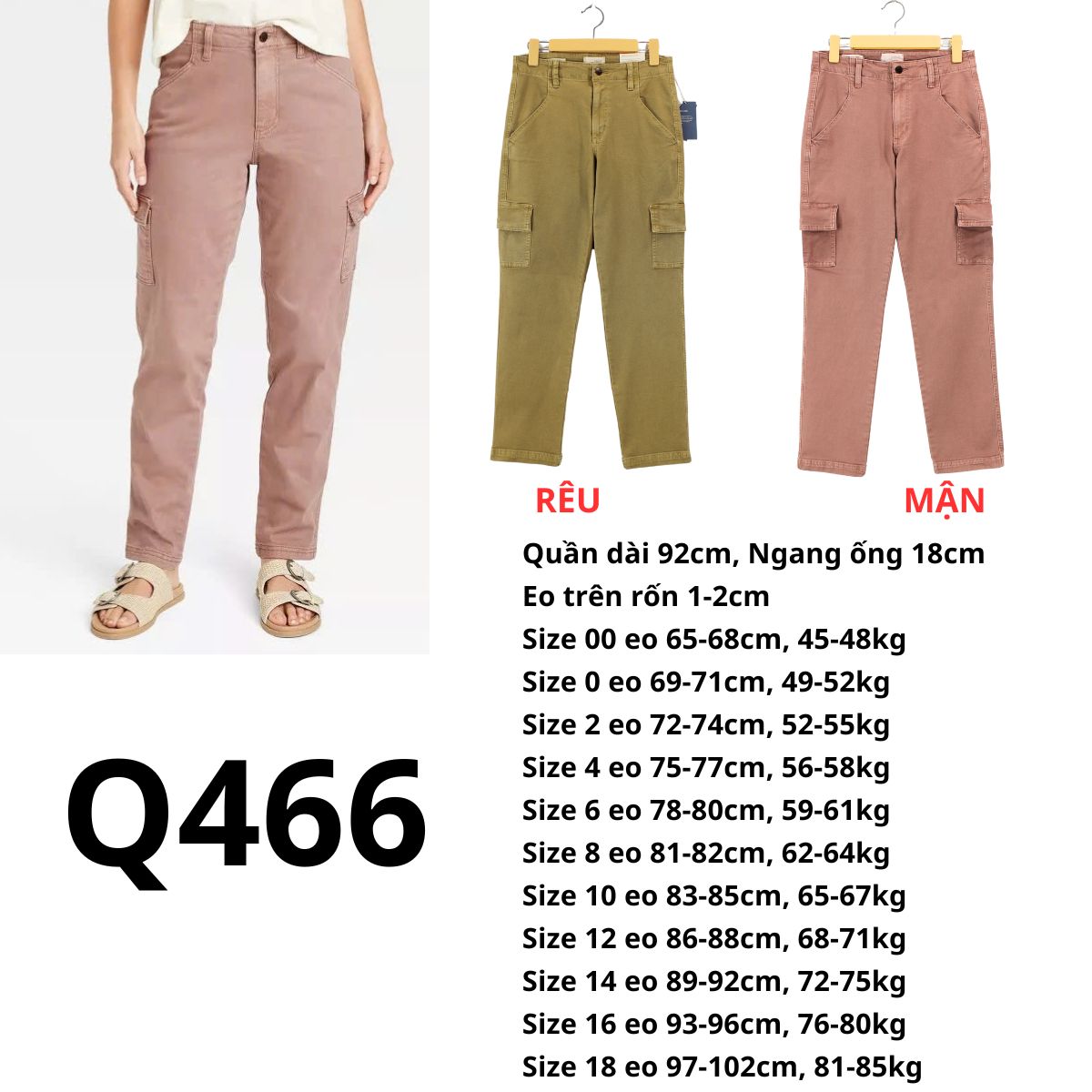 Q466 Quần kaki Jeans