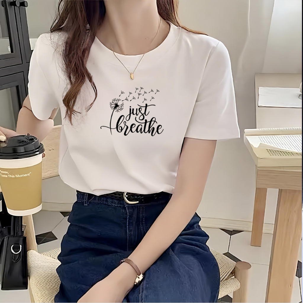 [Form Vừa] Áo phông nữ màu trắng dáng suông vừa chất liệu thun cotton 95% - LOZA G0206_thumbnail_2
