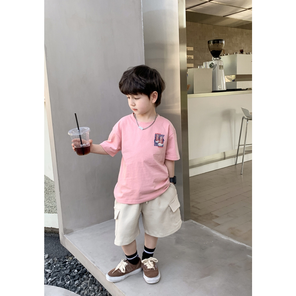 Áo thun cho bé trai form rộng AED644 Miucho Kid 100% vải cotton thoáng mát basic_thumbnail_5