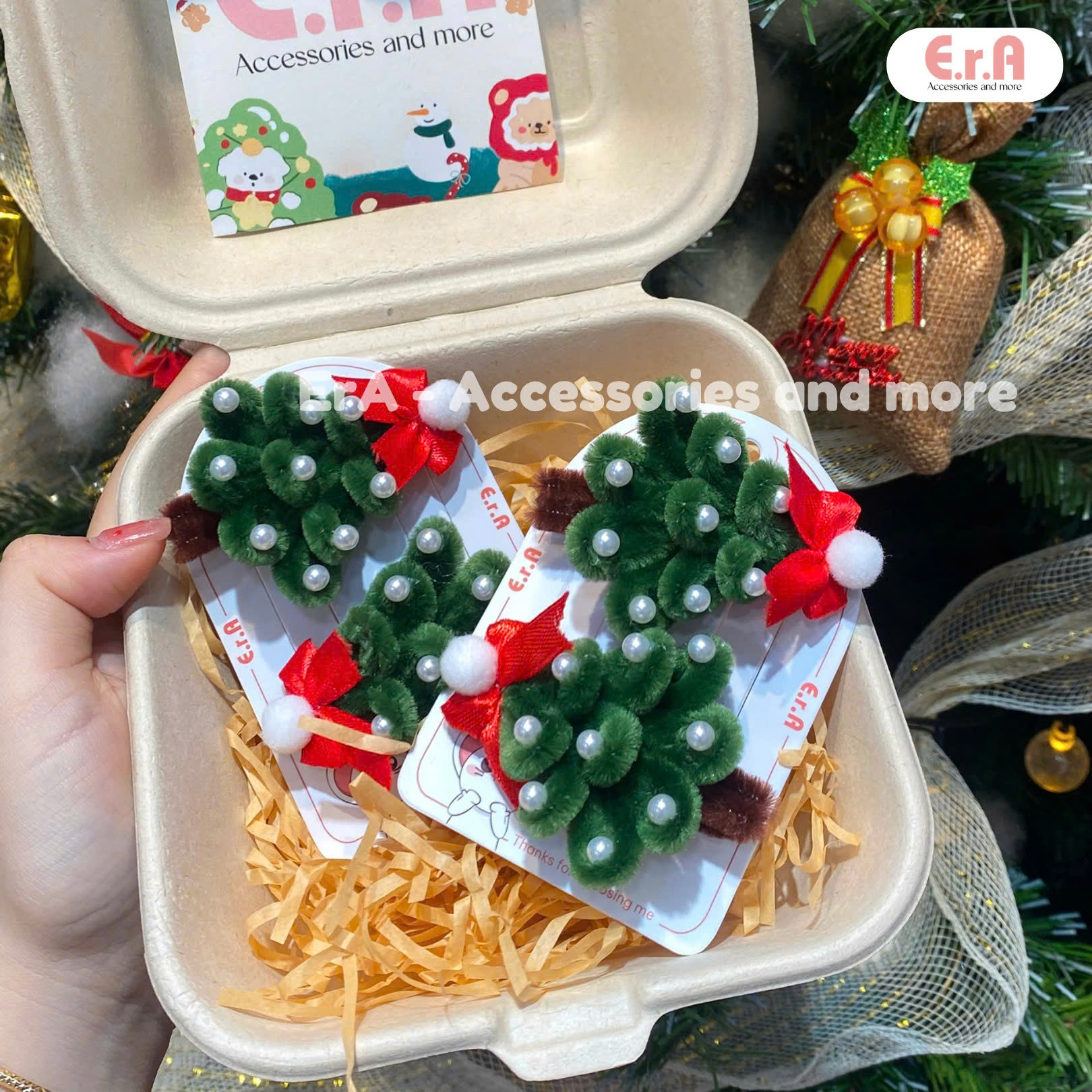 Kẹp Tóc Handmade Cây thông Giáng sinh, Noel_thumbnail_5