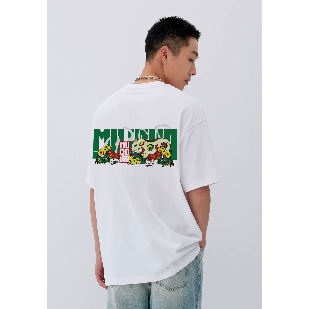 Áo thun nam form rộng 12 con giáp tuổi Hợi ( tuổi heo) ATD449 Miucho Man cotton cổ tròn ingraphic_thumbnail_2
