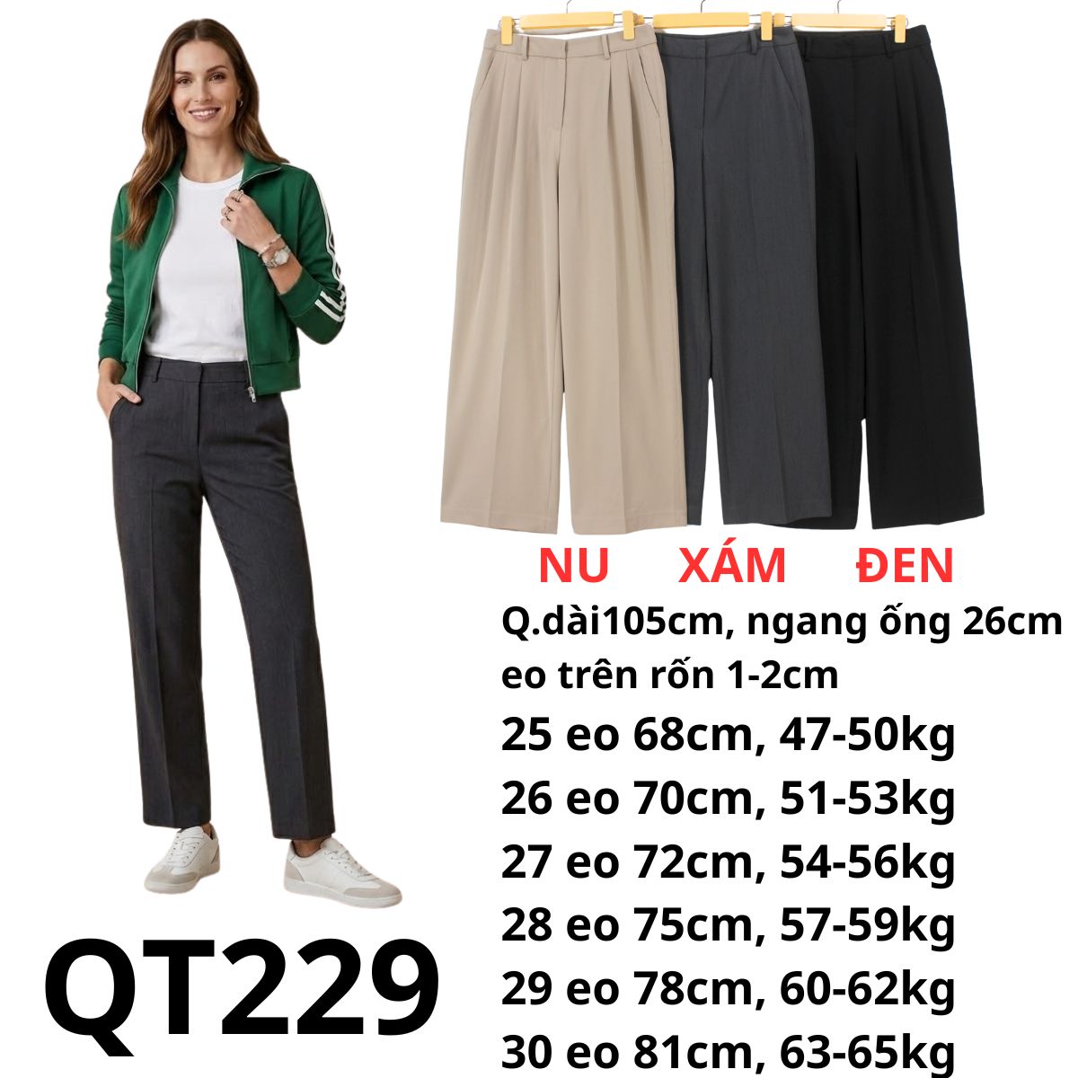 QT229- Quần tây Spao