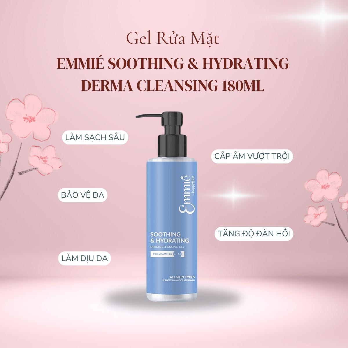Gel Rửa Mặt Emmié Soothing & Hydrating Derma Cleansing Dịu Nhẹ Và Cấp Ẩm Sâu 180ml_thumbnail_2