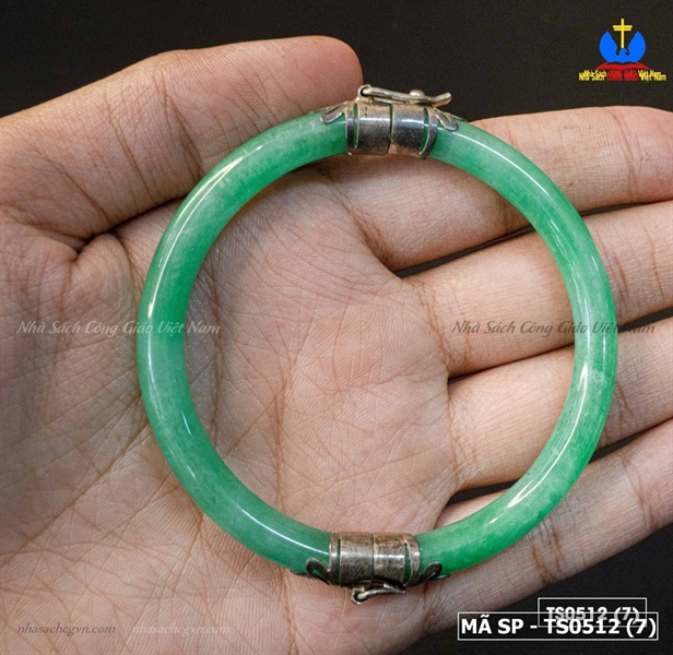 Vòng tay Ngọc Bích bọc bạc_thumbnail_1