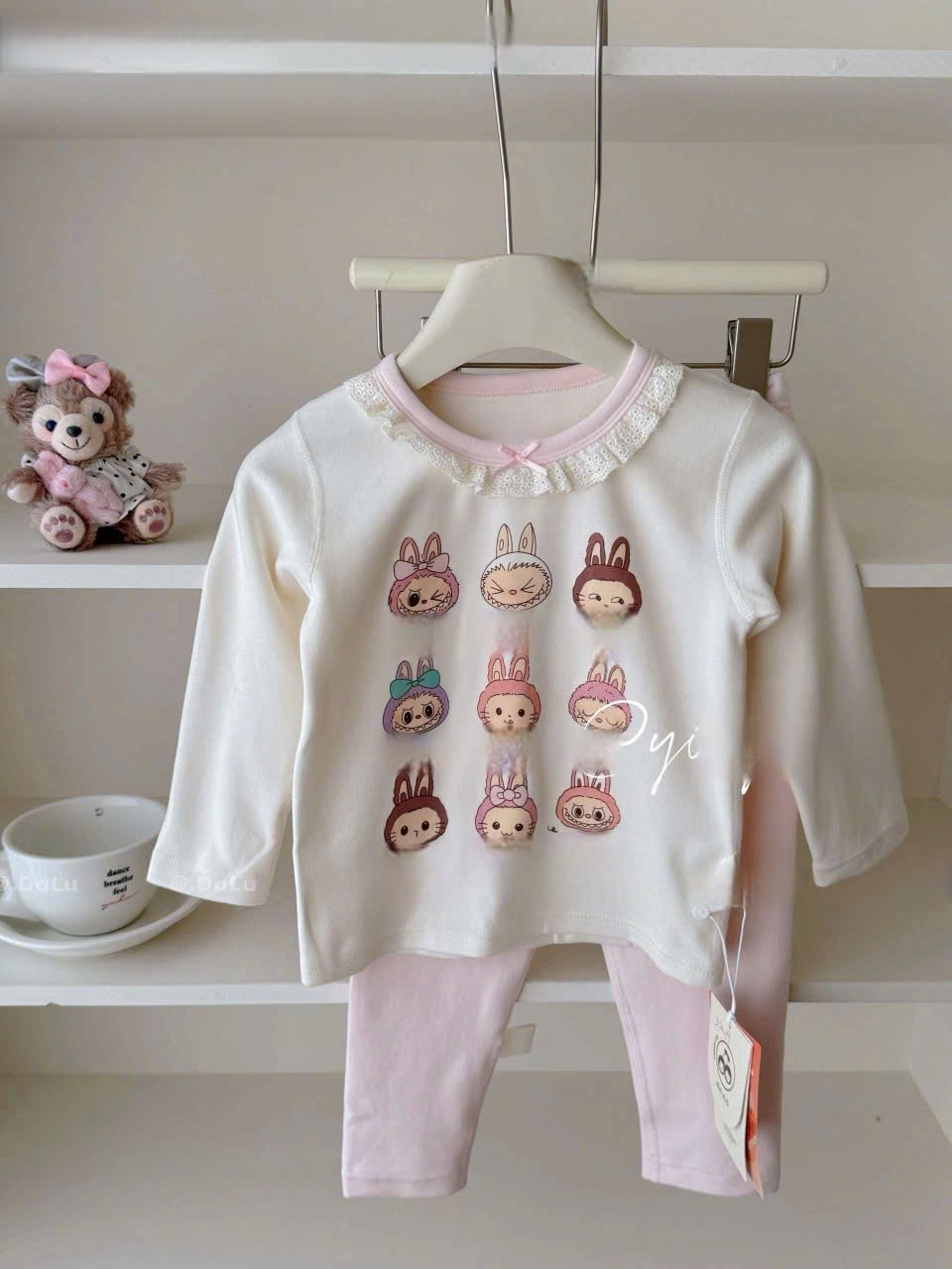 N16 Sz100-140 Set ngủ dày vừa hình Labubu