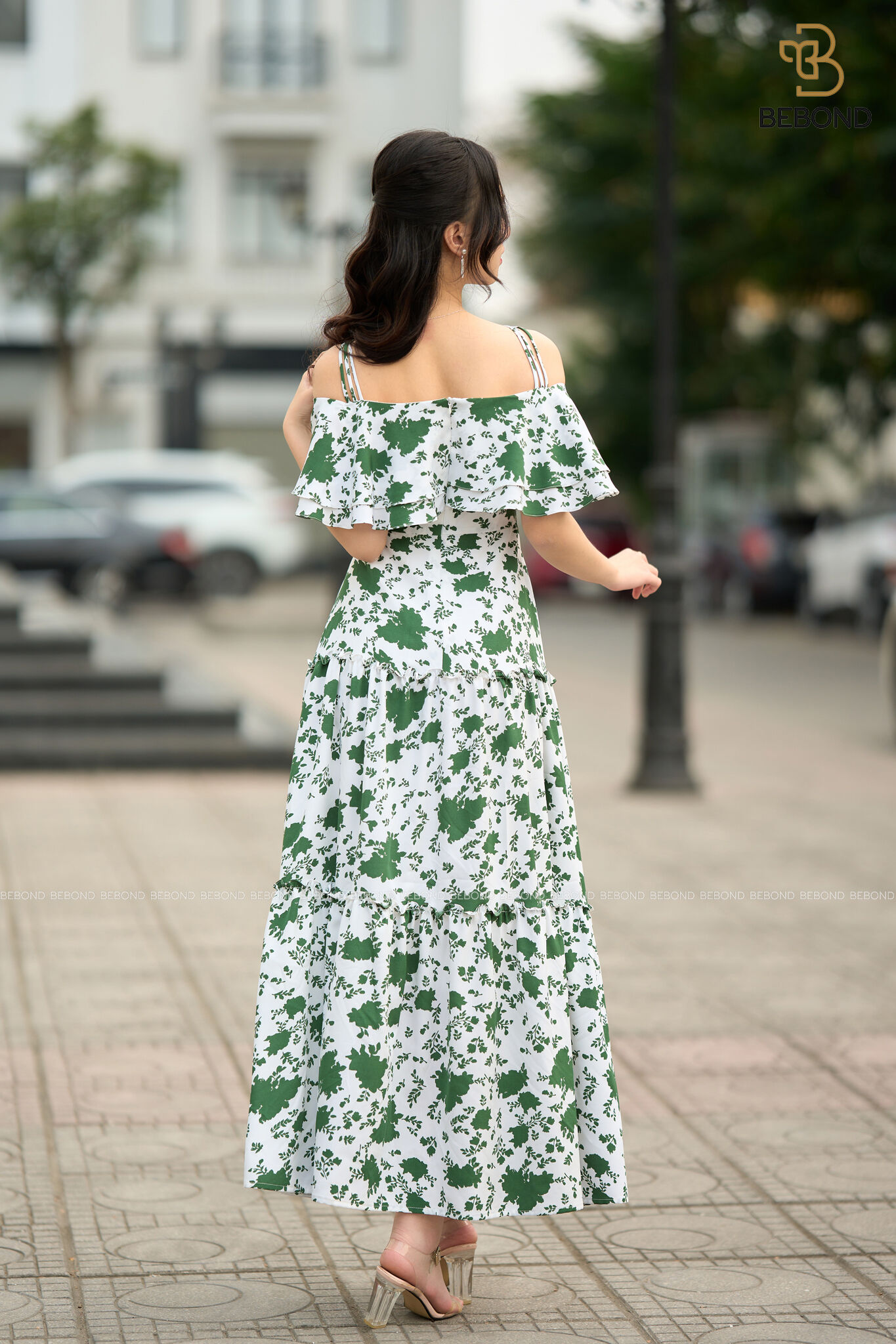 ĐẦM LỤA TRẮNG HOA XANH- SUNNY DRESS_thumbnail_3