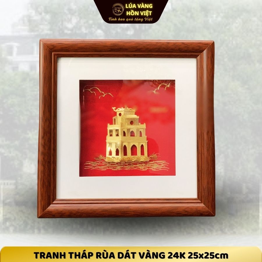 TRANH THÁP RÙA DÁT VÀNG 24K 25x25cm_thumbnail_0
