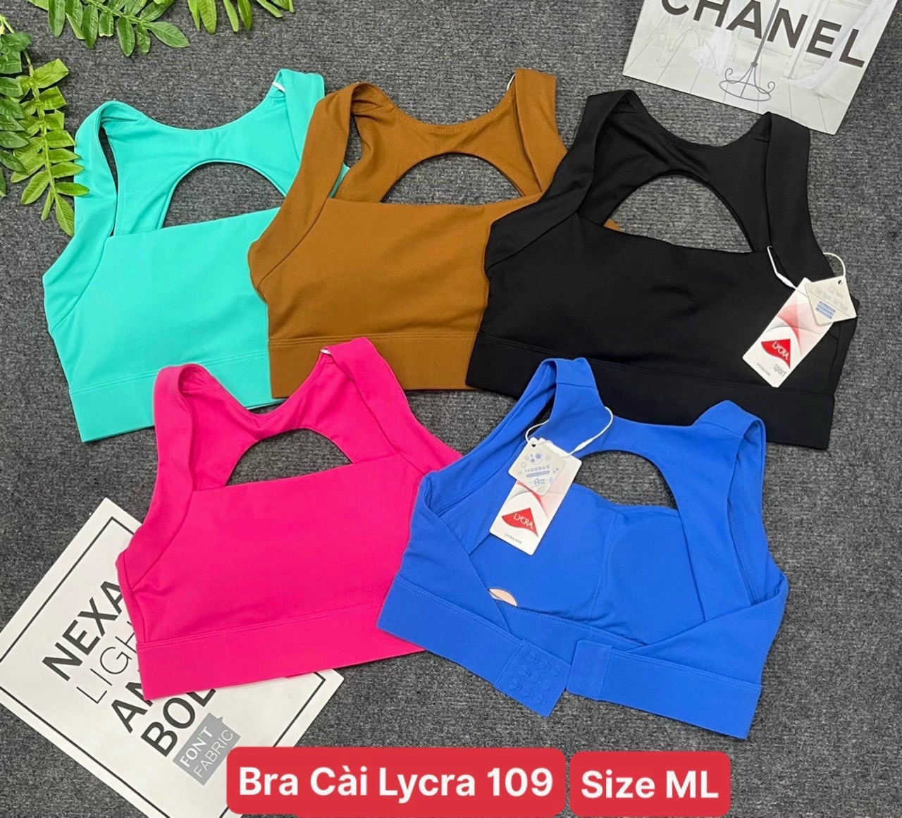 Áo Lót Thể Thao Tập Gym Yoga Nữ Yumiisport Áo Bra Cổ Vuông Cài Khoá Sau Không Gọng Nâng Đỡ Chất Thun Lạnh Co Dãn Sẵn Mút