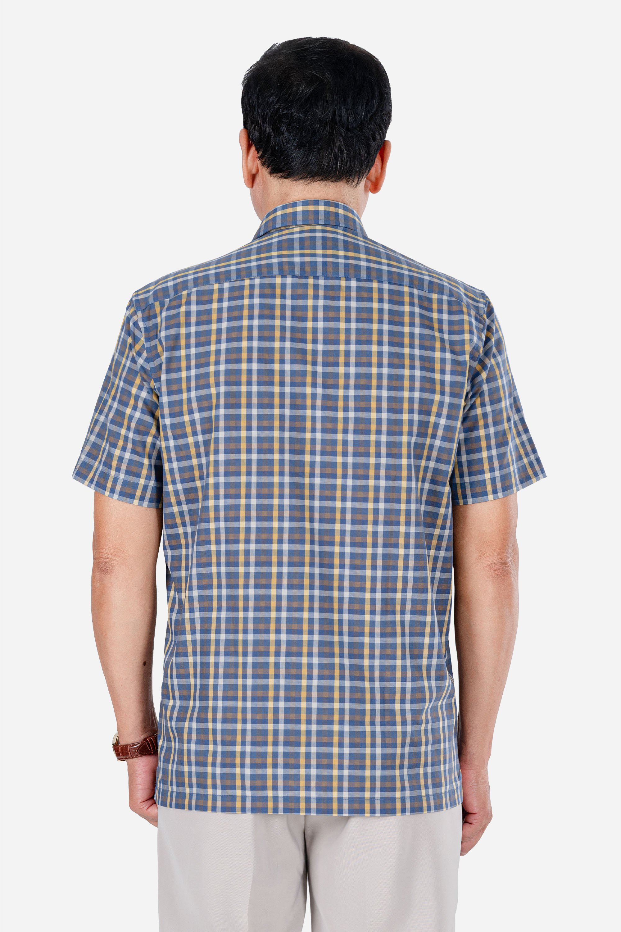 Sơ Mi Caro Cộc Tay Nam Trung Niên ANCHI Chất Liệu Sợi Tre Cao Cấp_thumbnail_2