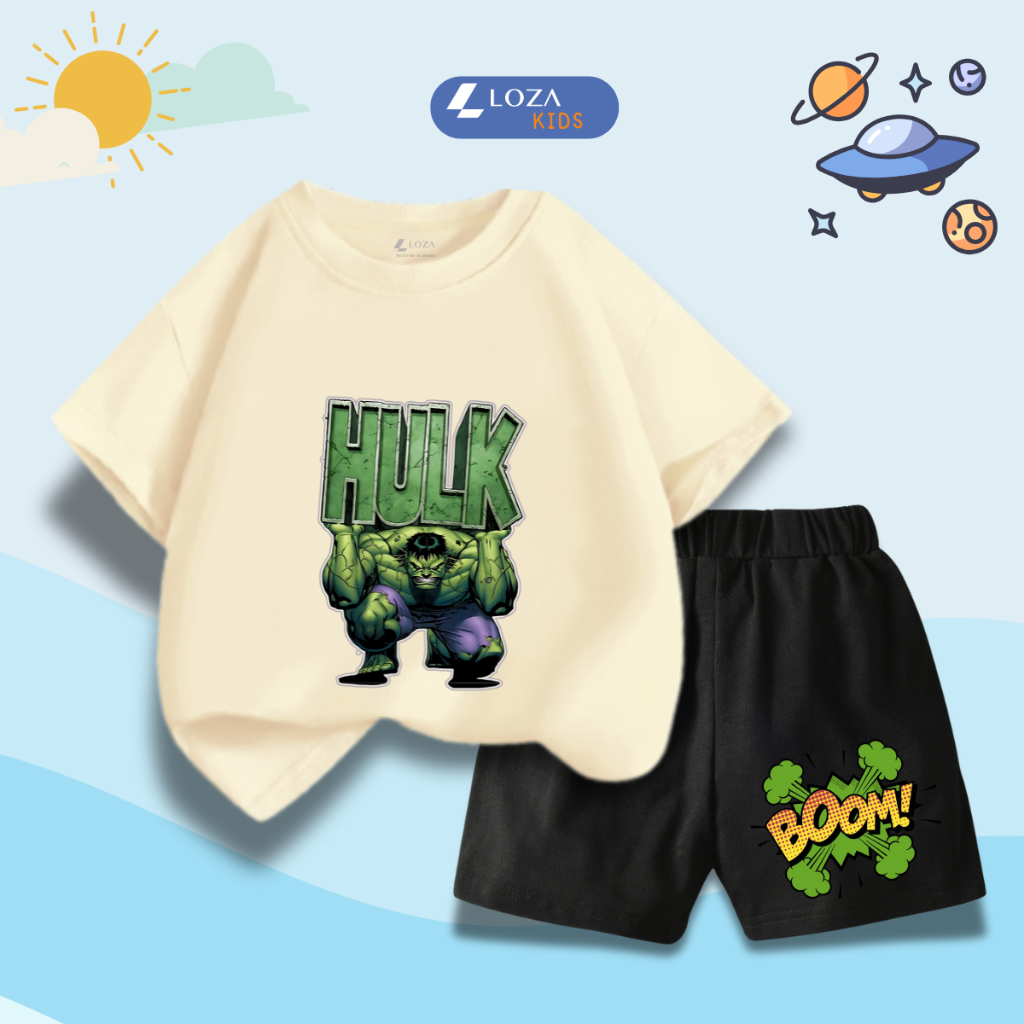Bộ đồ bé trai in hình 'Mavel - Hulk' - Loza Kids SB339_thumbnail_6