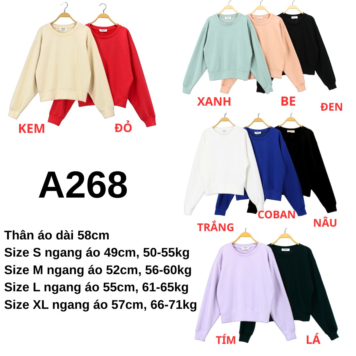 A268 ÁO SWEATER DZ