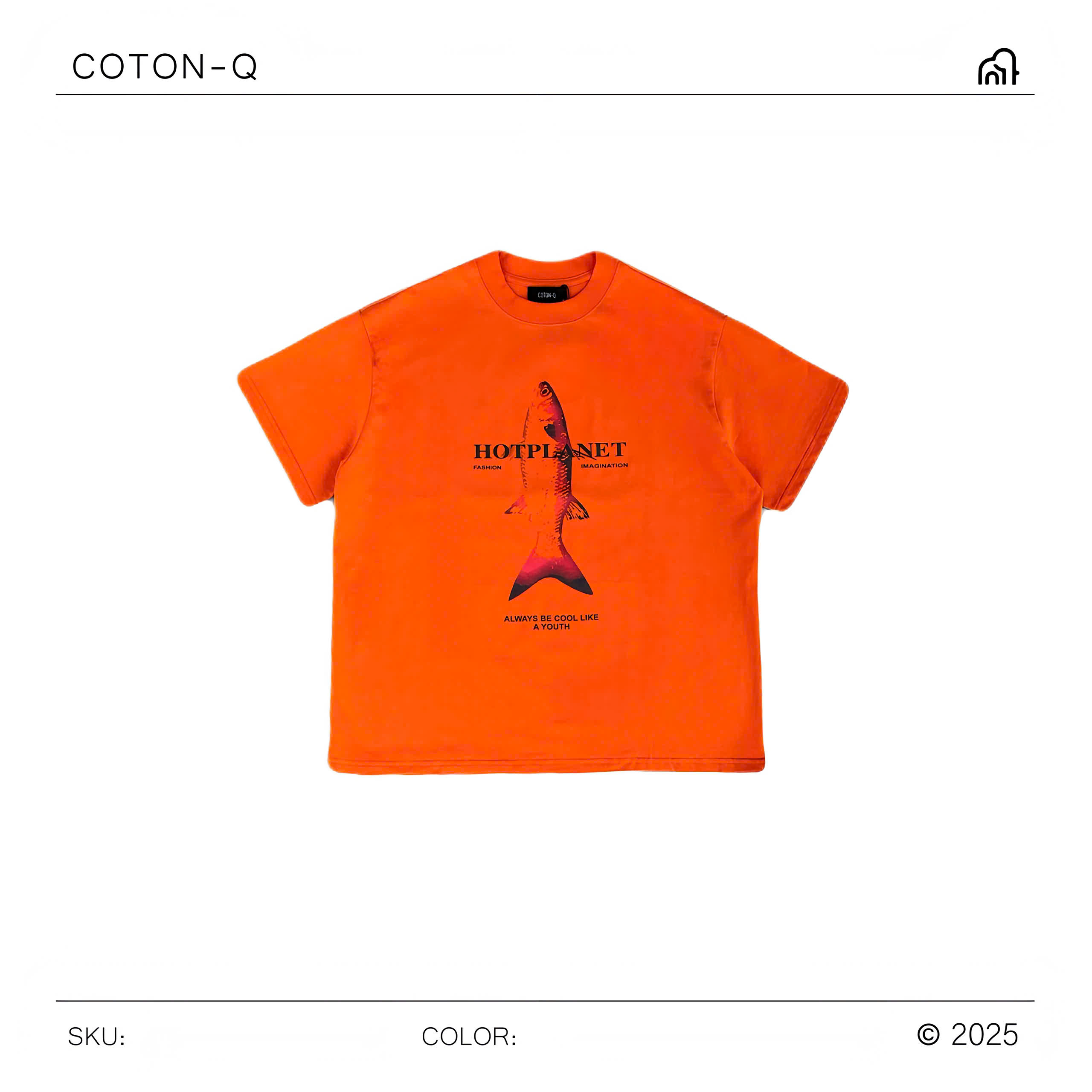 Áo thun tay ngắn Cotton Q cam in_thumbnail_0