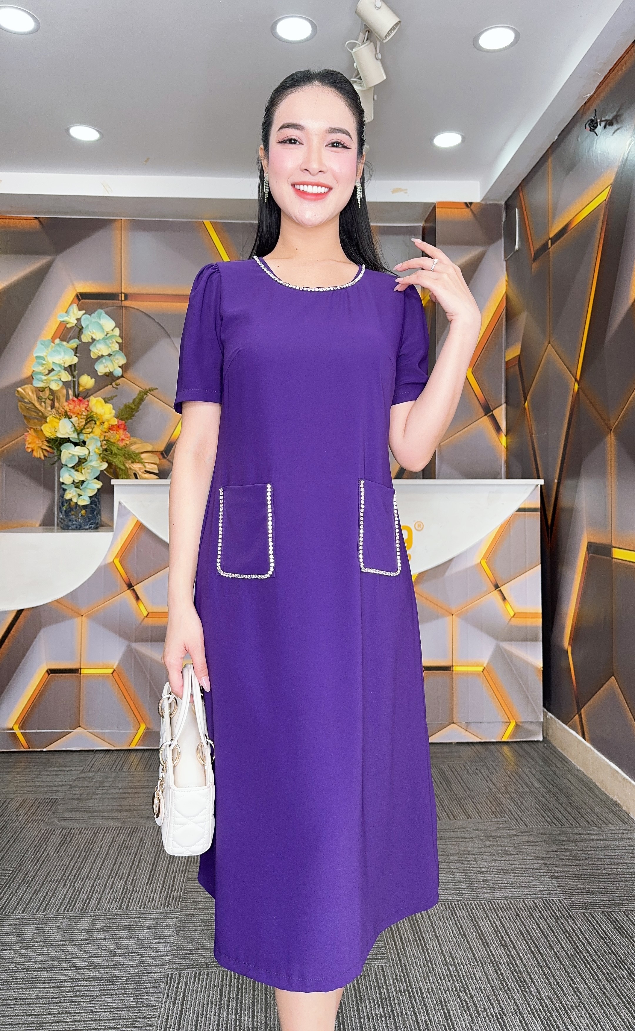 Đầm suông - Y1797 - Thương hiệu Zonbig