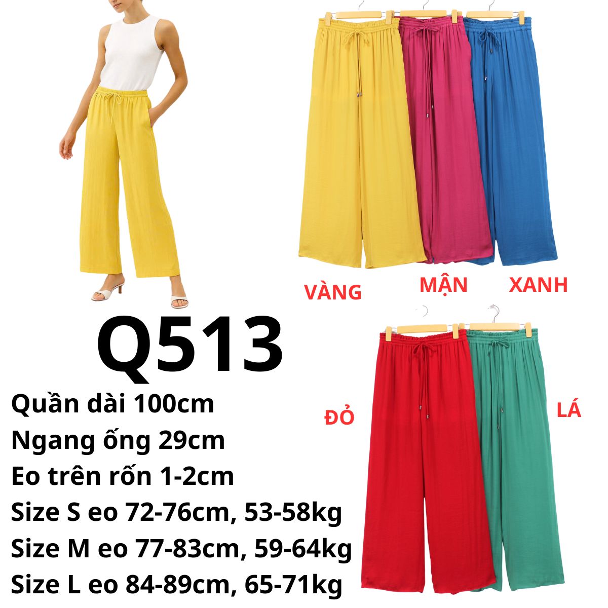 Q513 Quần lụa