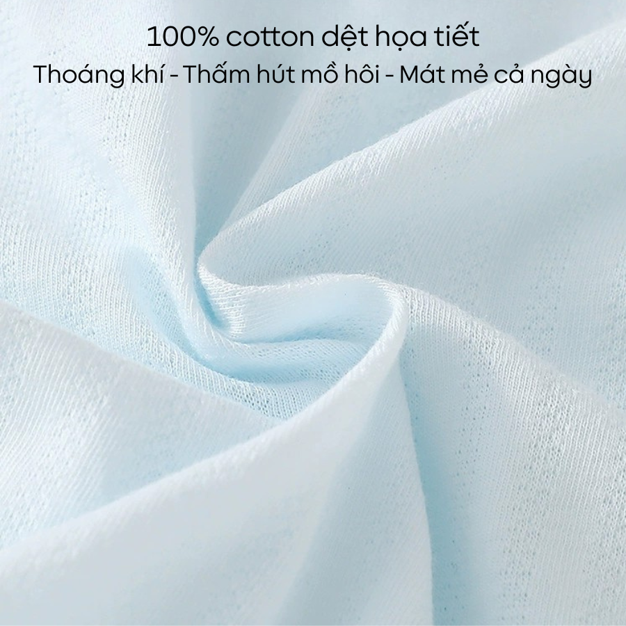 Áo liền thân trẻ em sơ sinh NGẮN TAY cotton mỏng 5A kháng khuẩn – Quần áo BodySuit mùa hè cho bé trai bé gái 0–12 tháng_thumbnail_5