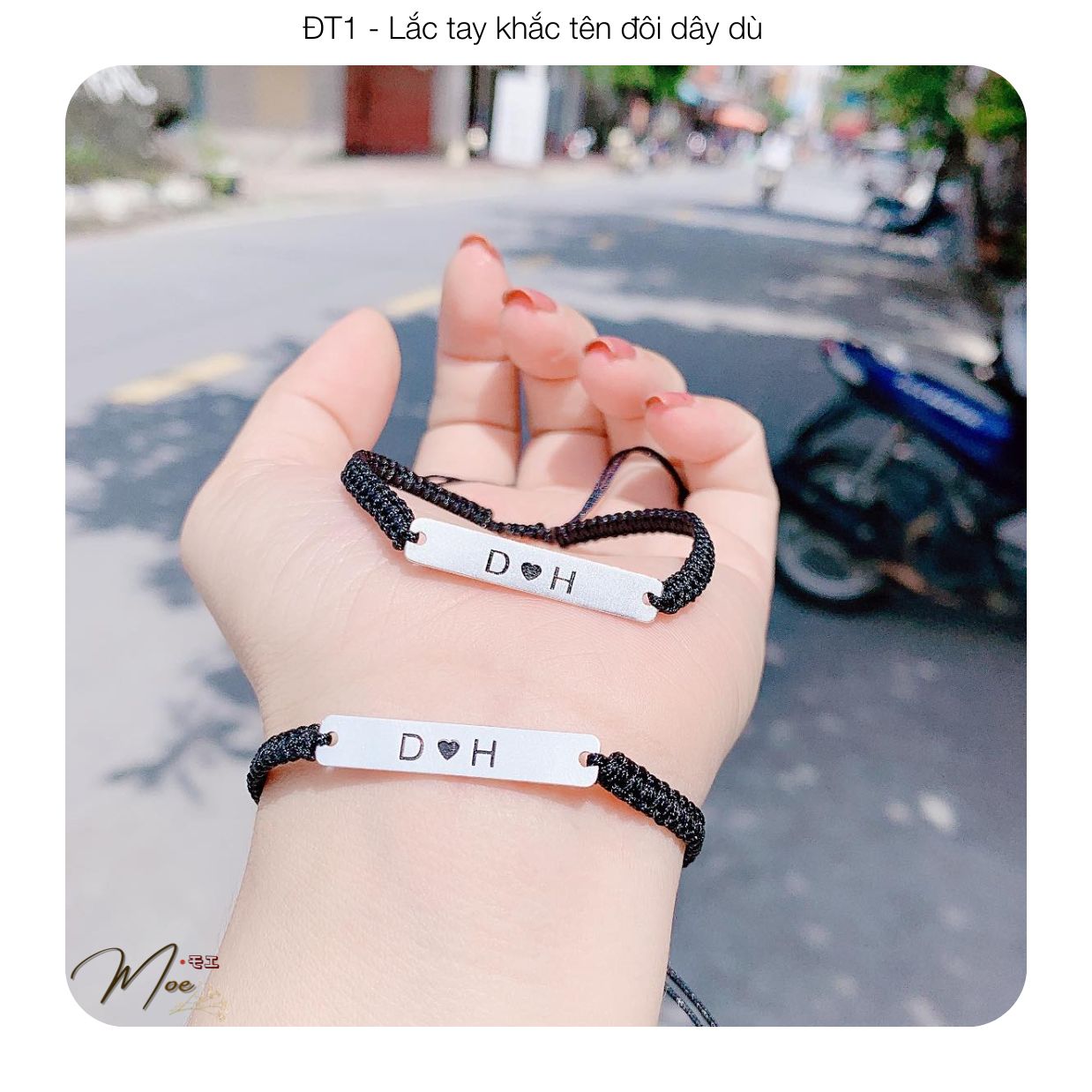 ĐT1 - Lắc tay khắc tên đôi dây dù