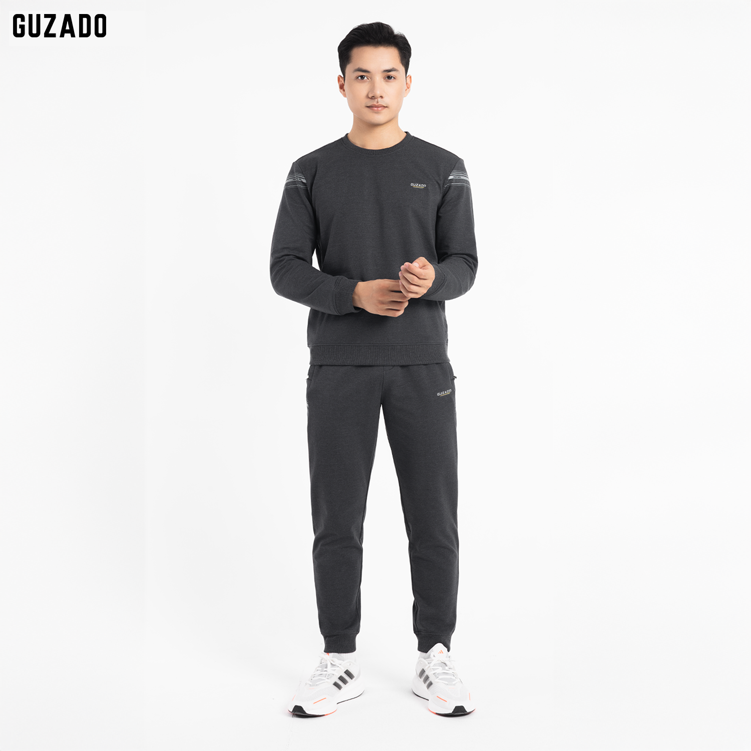 Bộ Quần Áo Nỉ Da Cá Nam GUZADO Mẫu Phối Sọc Premium GBN03_thumbnail_9