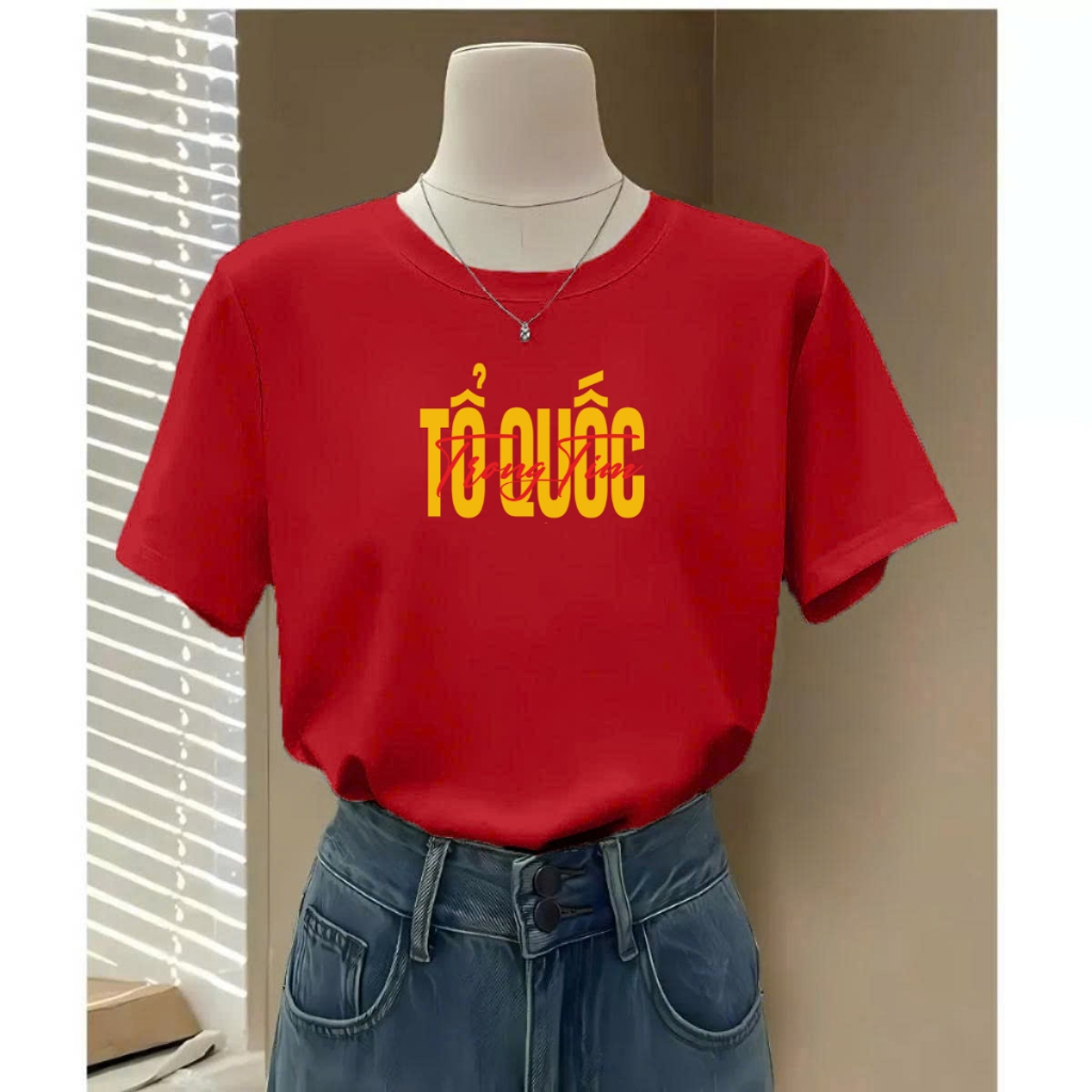 Áo phông nữ Tổ Quốc Trong Tim, chào mừng Quốc Khánh 2/9  - Áo thun 'Độc lập tự do' - LOZA G0416_thumbnail_1