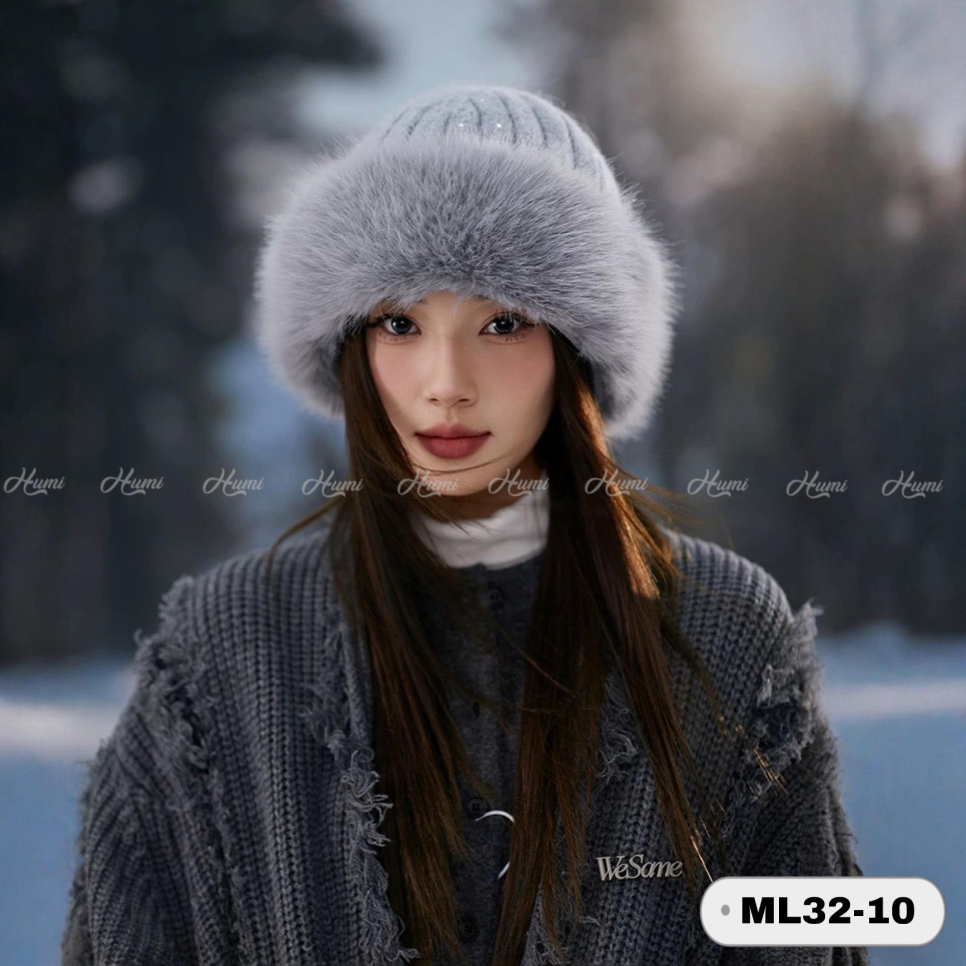 MŨ LEN MÔNG CỔ (ML32-10 Xám)_thumbnail_0