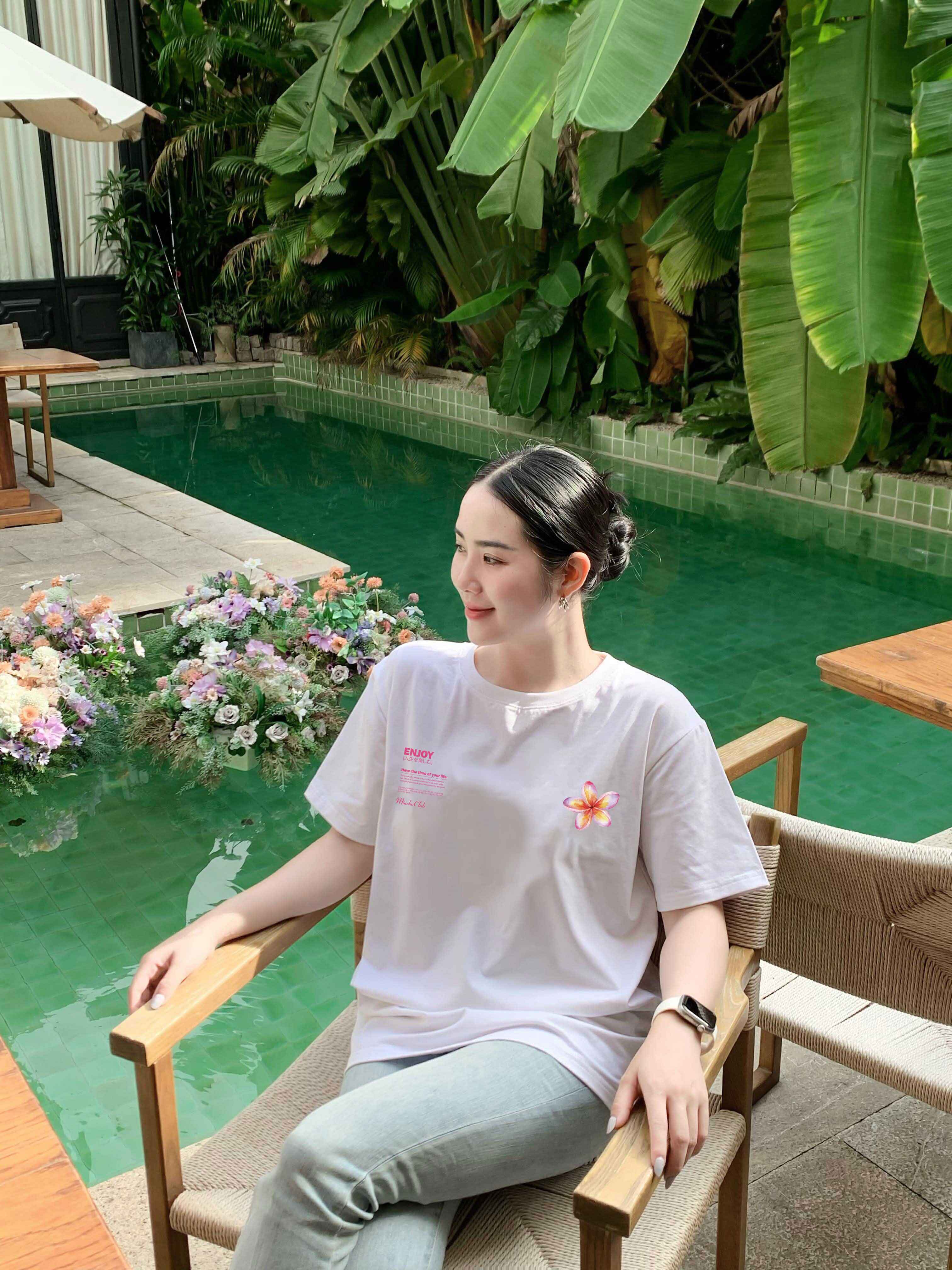 Áo thun nữ in hoa nhỏ xinh form vừa regular ARD1332 Miucho chic vải cotton in mix_thumbnail_3