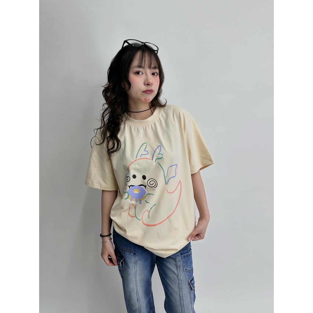 Áo thun unisex local brand form rộng ATD742 Miucho cotton cổ tròn in artwork_thumbnail_4