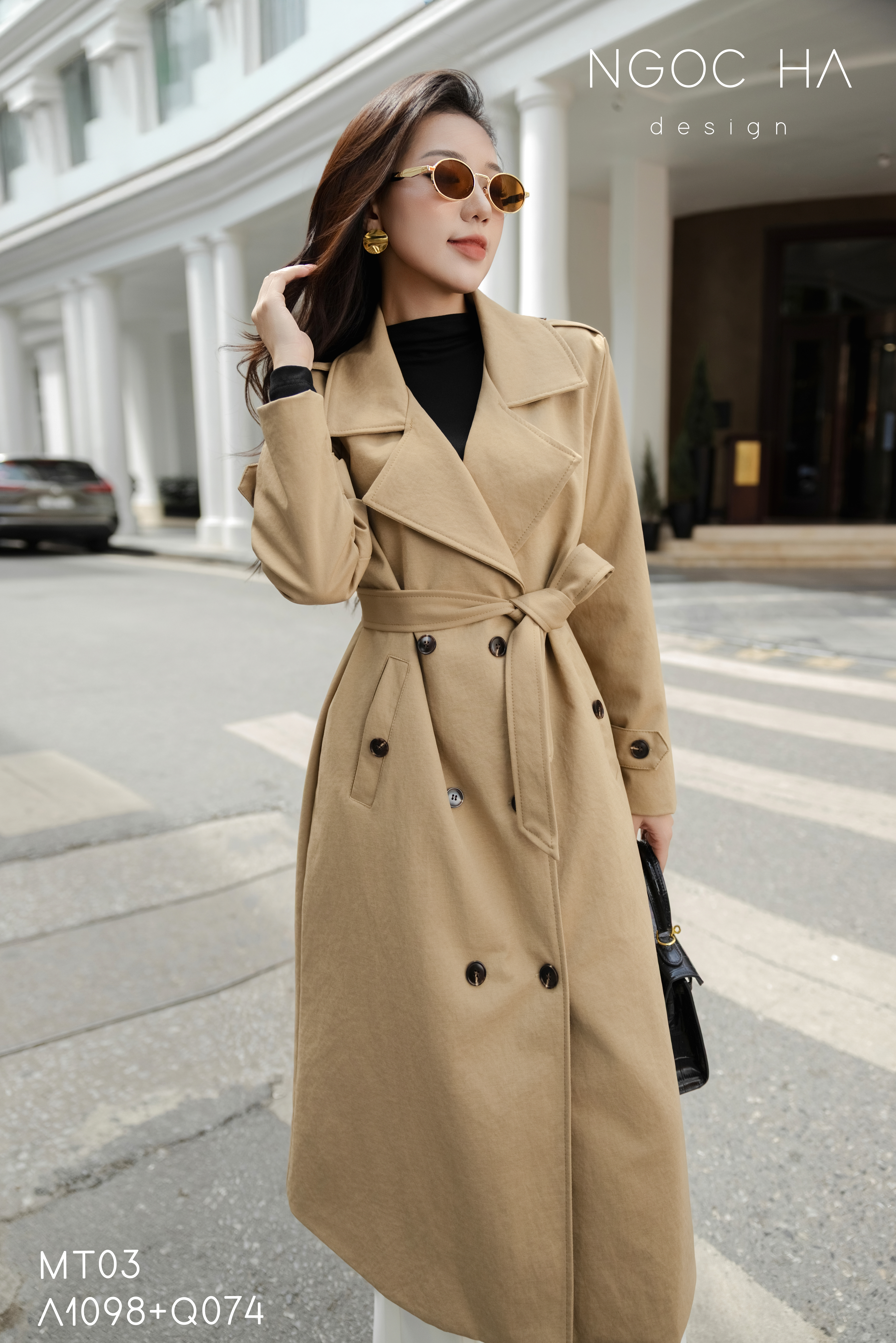 Charlot Coat_ Áo Khoác Măng Tô KaKi Màu Bee MT03