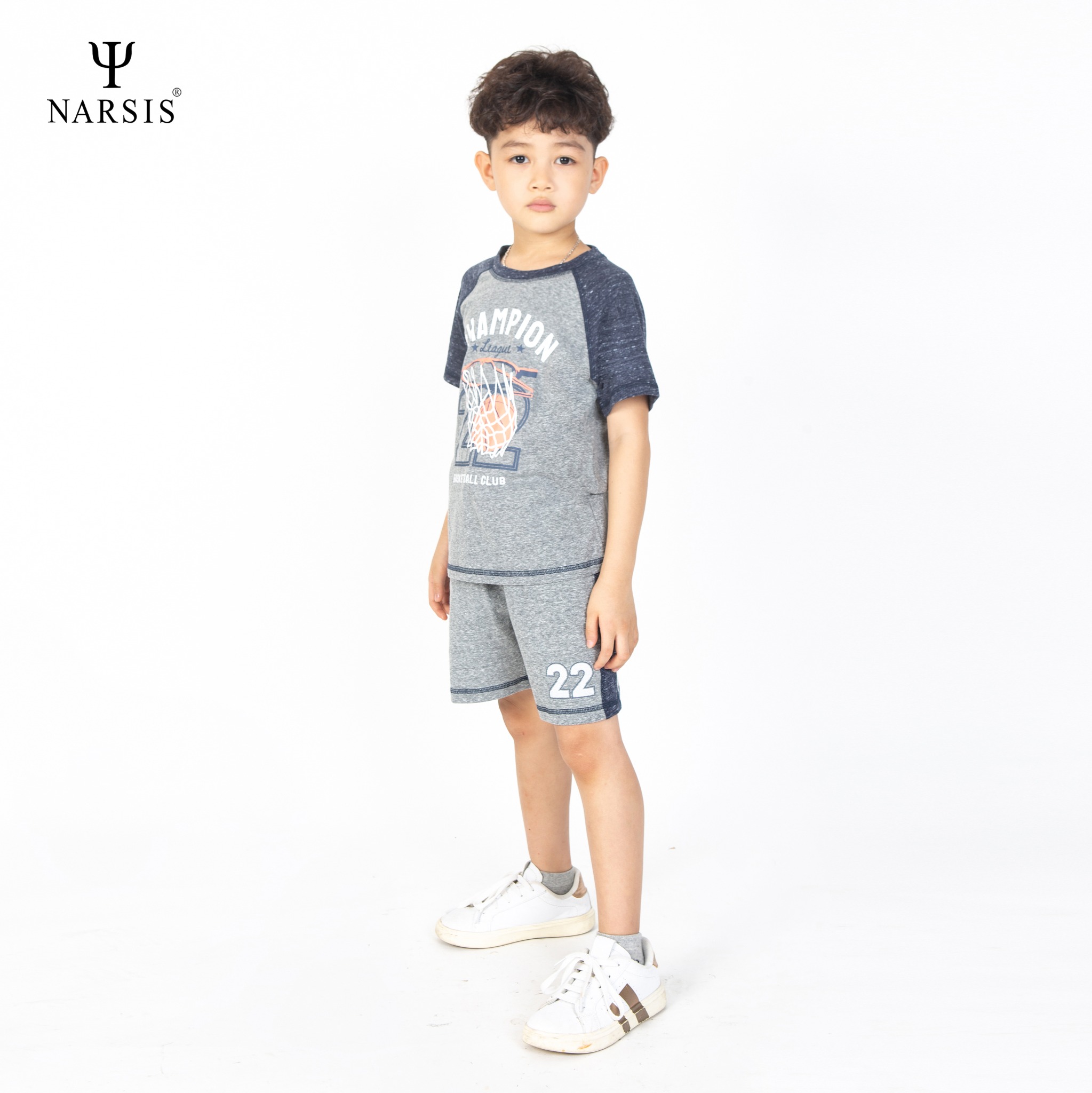 BỘ HÈ BÉ TRAI KE1006 NARSIS CHẤT LIỆU THOÁNG MÁT, DỄ CHỊU, THOẢI MÁI CẢ NGÀY, DỄ VẬN ĐỘNG_thumbnail_1