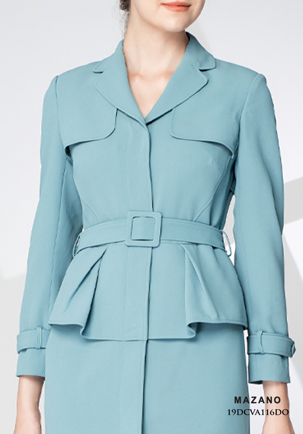 Đầm măng tô xanh ngọc dấu khuy_thumbnail_1