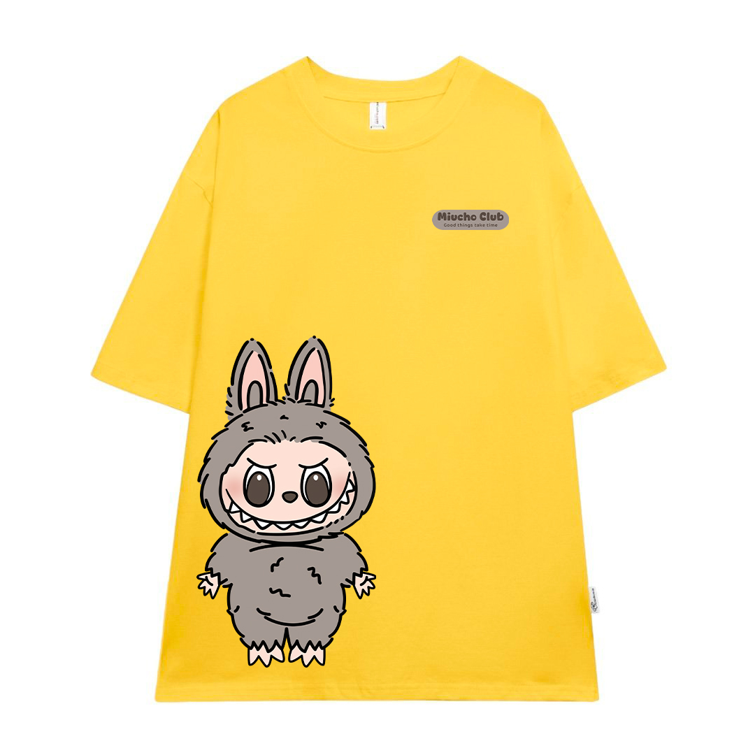 Áo thun labubu form rộng nhiều màu ATD1468 Miucho vải cotton cổ tròn in mix_thumbnail_11