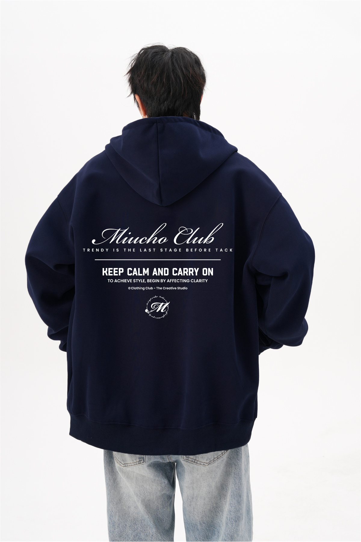 Áo hoodie zip nam local brand form rộng HZD1585 Miucho Club vải nỉ chân cua dày dặn mũ rộng in basic_thumbnail_6