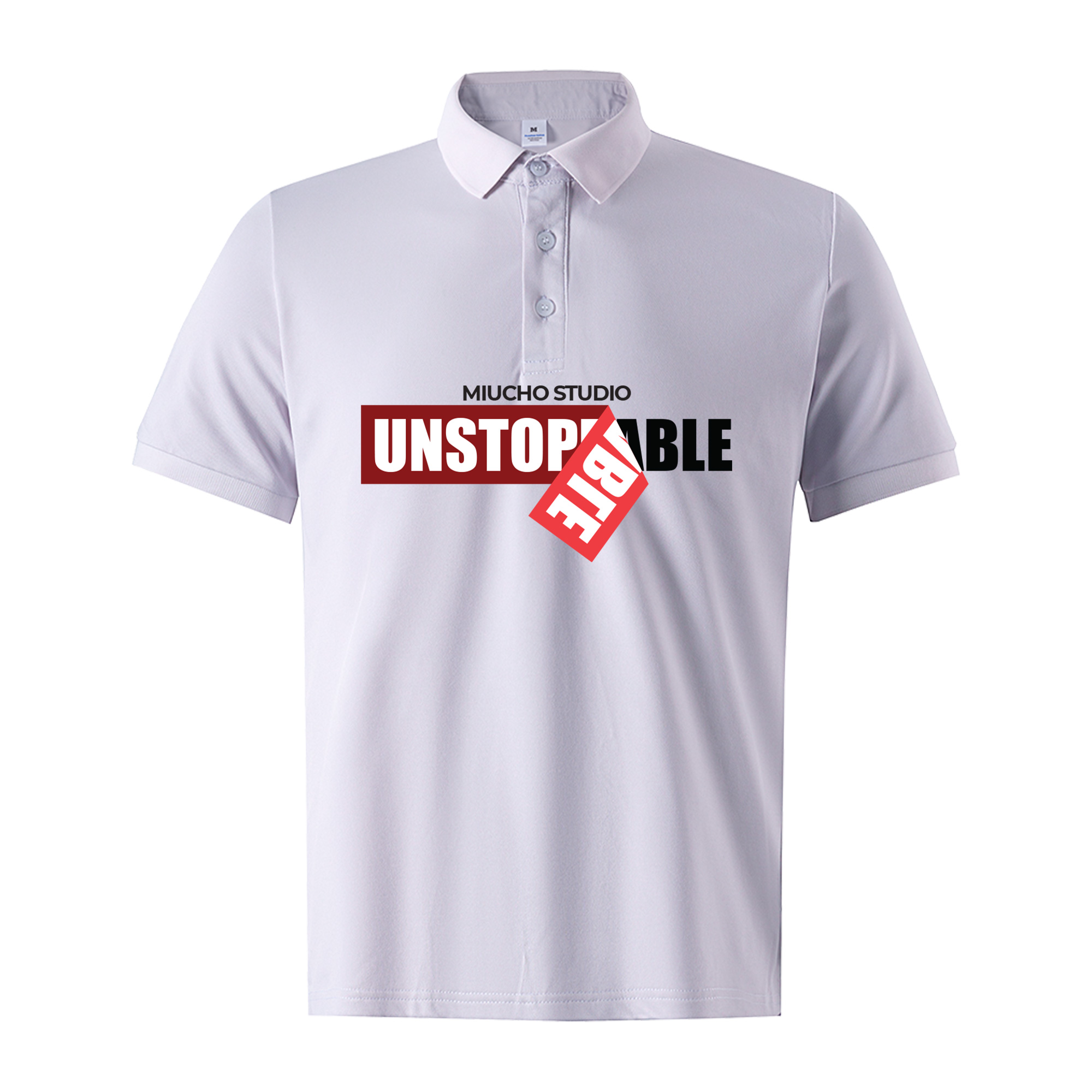 Áo polo nam đẹp form vừa 2066 Miucho Iconic cổ trụ vải cá sấu polyester thoáng mát in typography_thumbnail_12