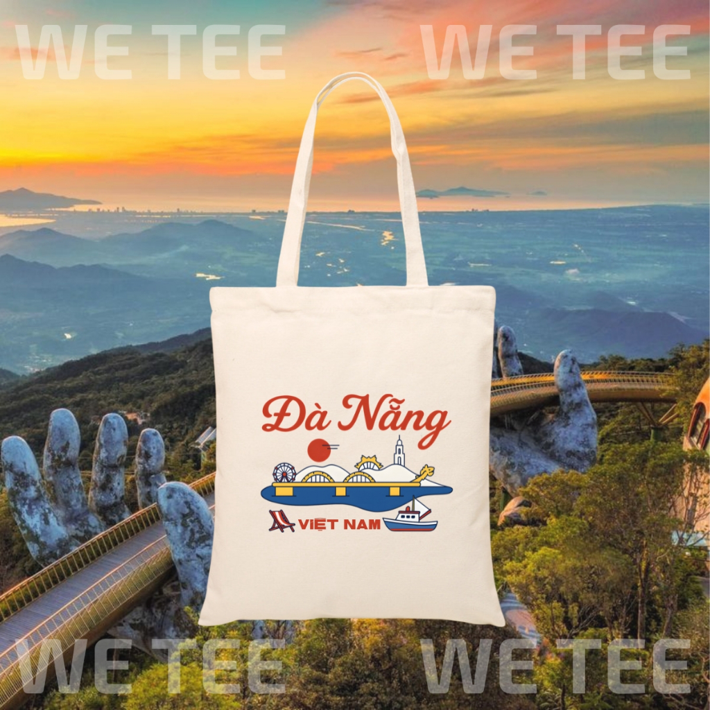 Túi tote vải canvas du lịch Việt Nam có khoá kéo và ngăn phụ, đi chơi du lịch - 𝐖𝐞 𝐓𝐞𝐞 TOTE09_thumbnail_3